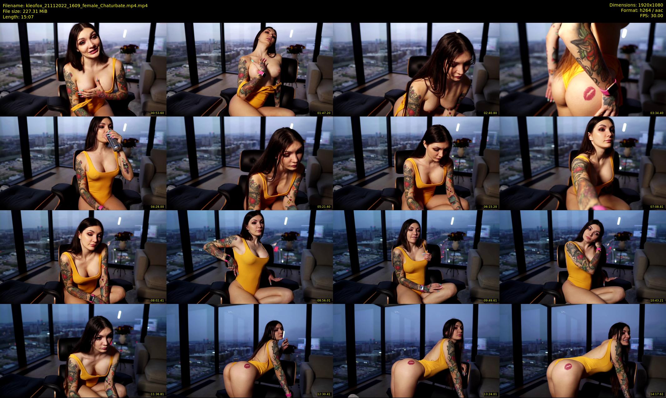 kleofox — 16 minute Chaturbate female cam show recording, 1080p, Nov 21, 2022