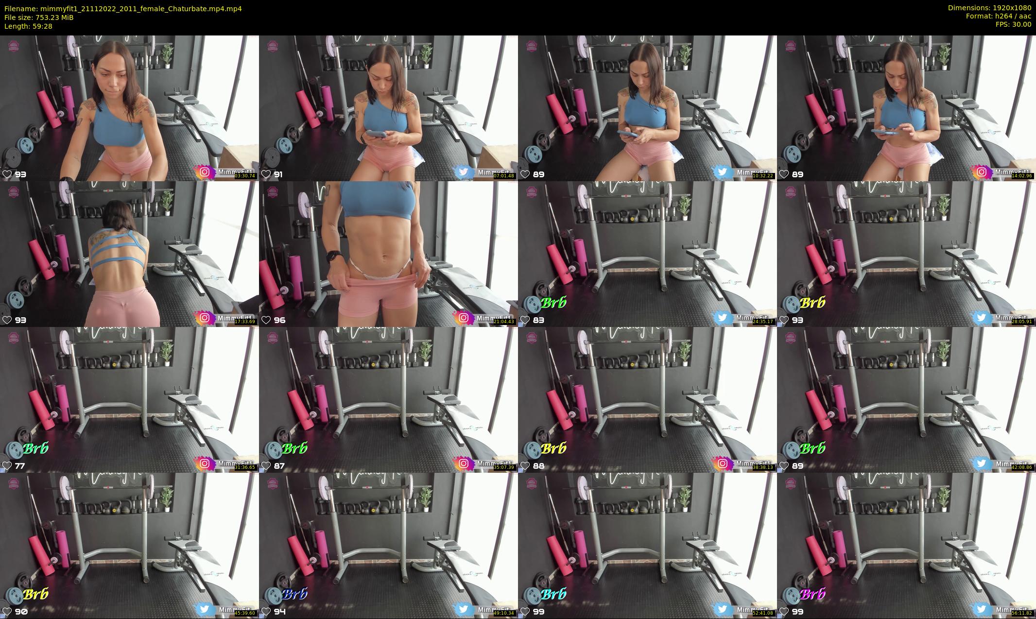 mimmyfit1 — 60 minute Chaturbate female cam show recording, 1080p, Nov 21, 2022