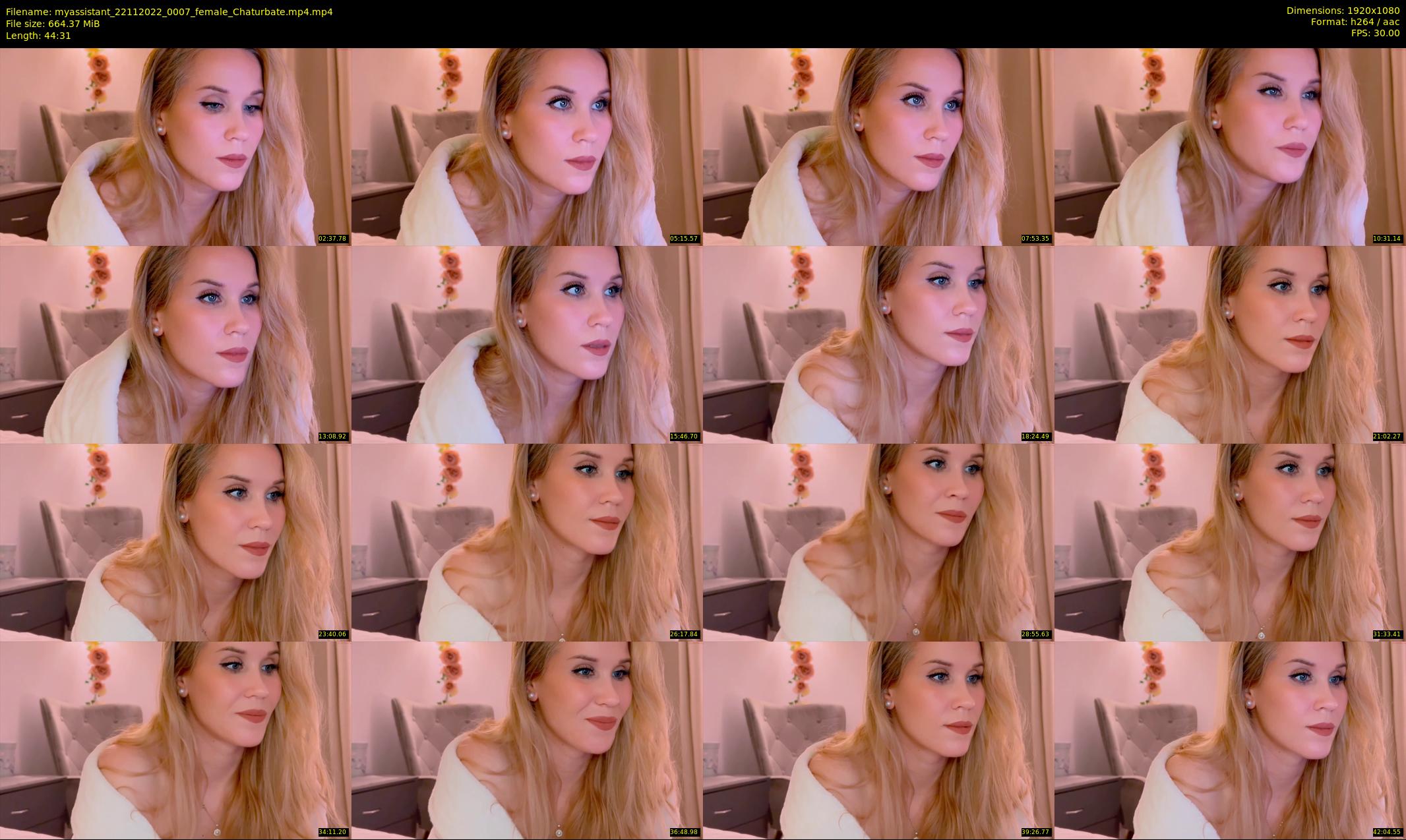 myassistant — 45 minute Chaturbate female cam show recording, 1080p, Nov 22, 2022