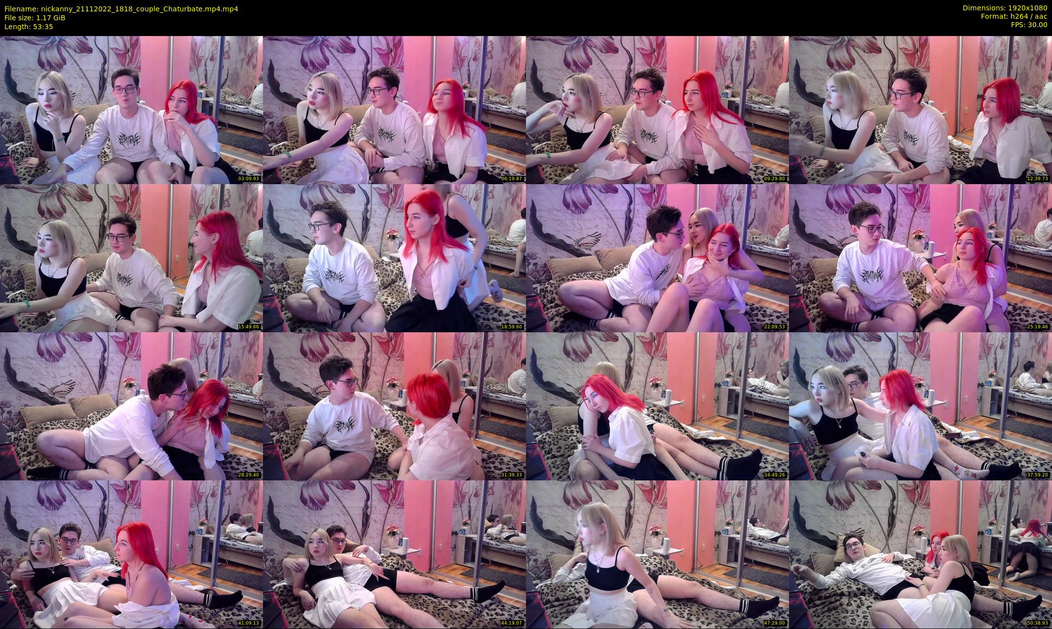 nickanny — 54 minute Chaturbate couple cam show recording, 1080p, Nov 21, 2022