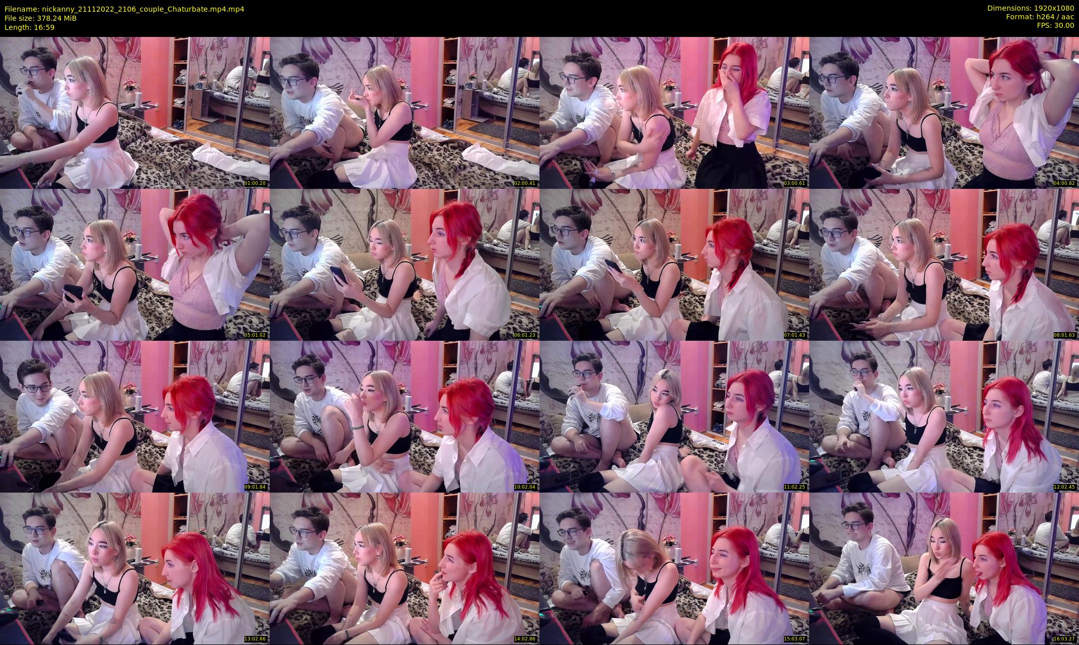 nickanny — 17 minute Chaturbate couple cam show recording, 1080p, Nov 21, 2022