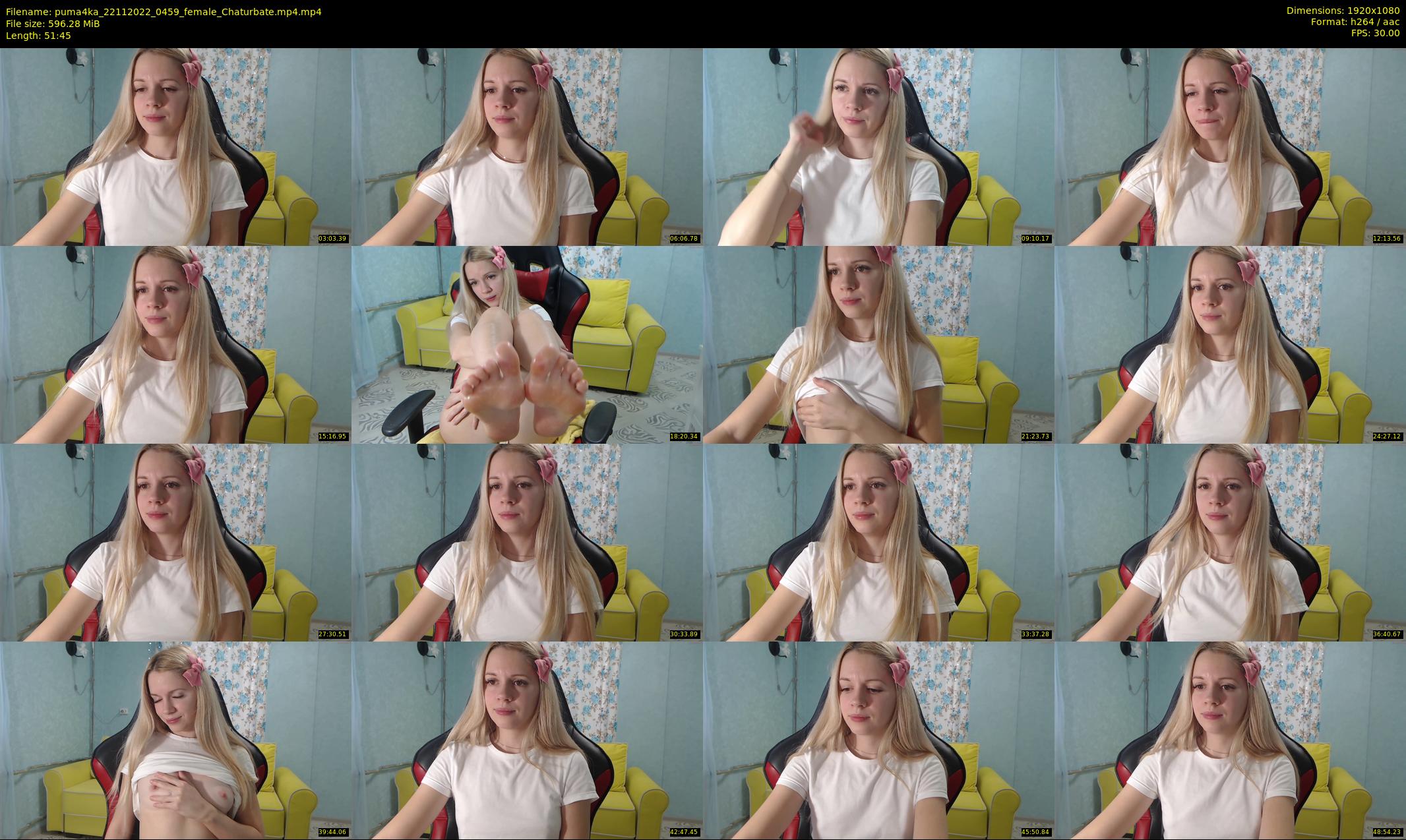 puma4ka — 52 minute Chaturbate female cam show recording, 1080p, Nov 22, 2022