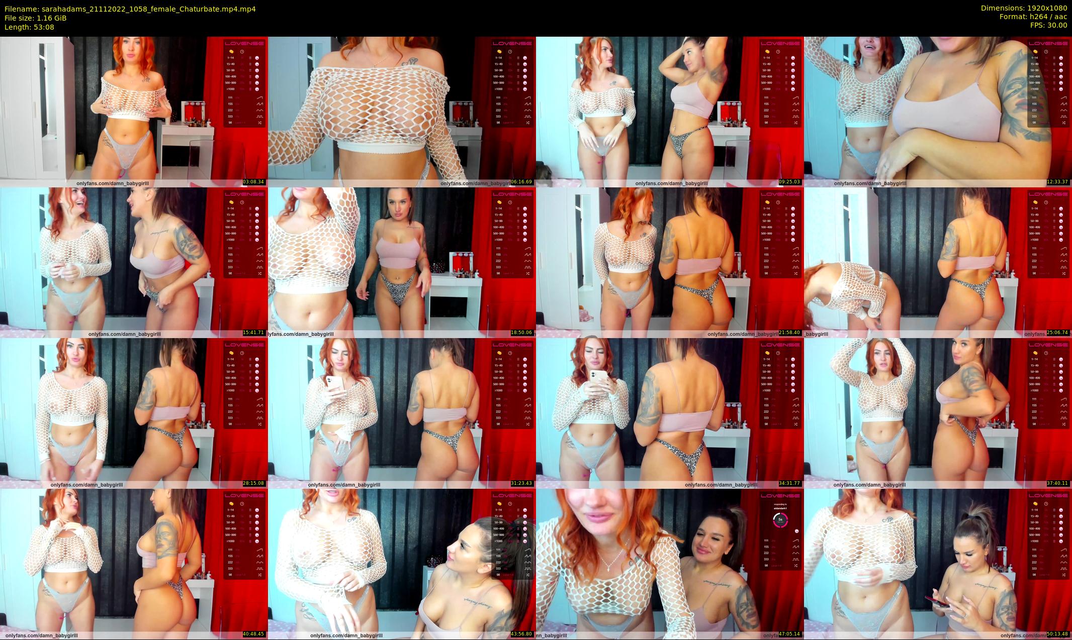 sarahadams — 54 minute Chaturbate female cam show recording, 1080p, Nov 21, 2022