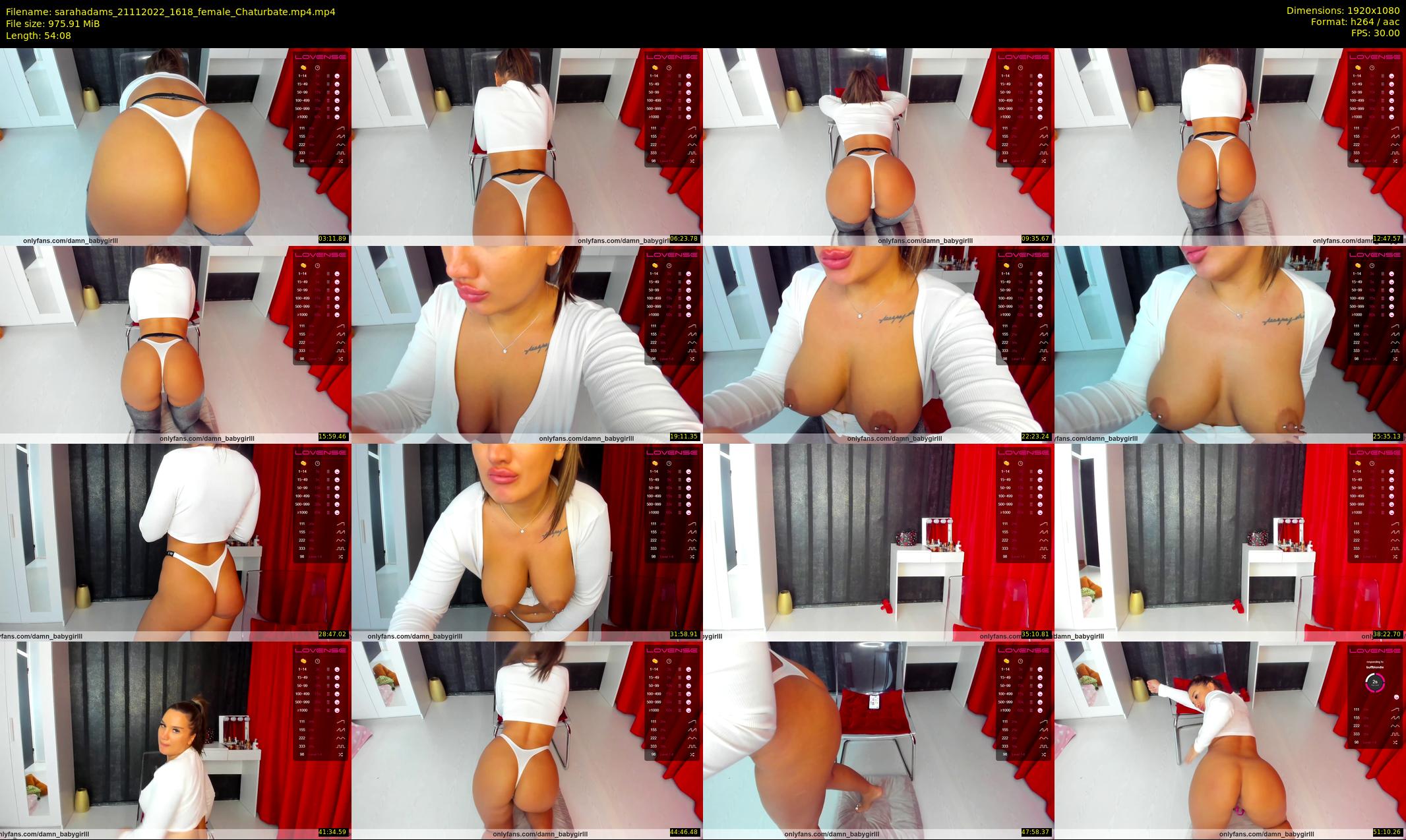 sarahadams — 55 minute Chaturbate female cam show recording, 1080p, Nov 21, 2022