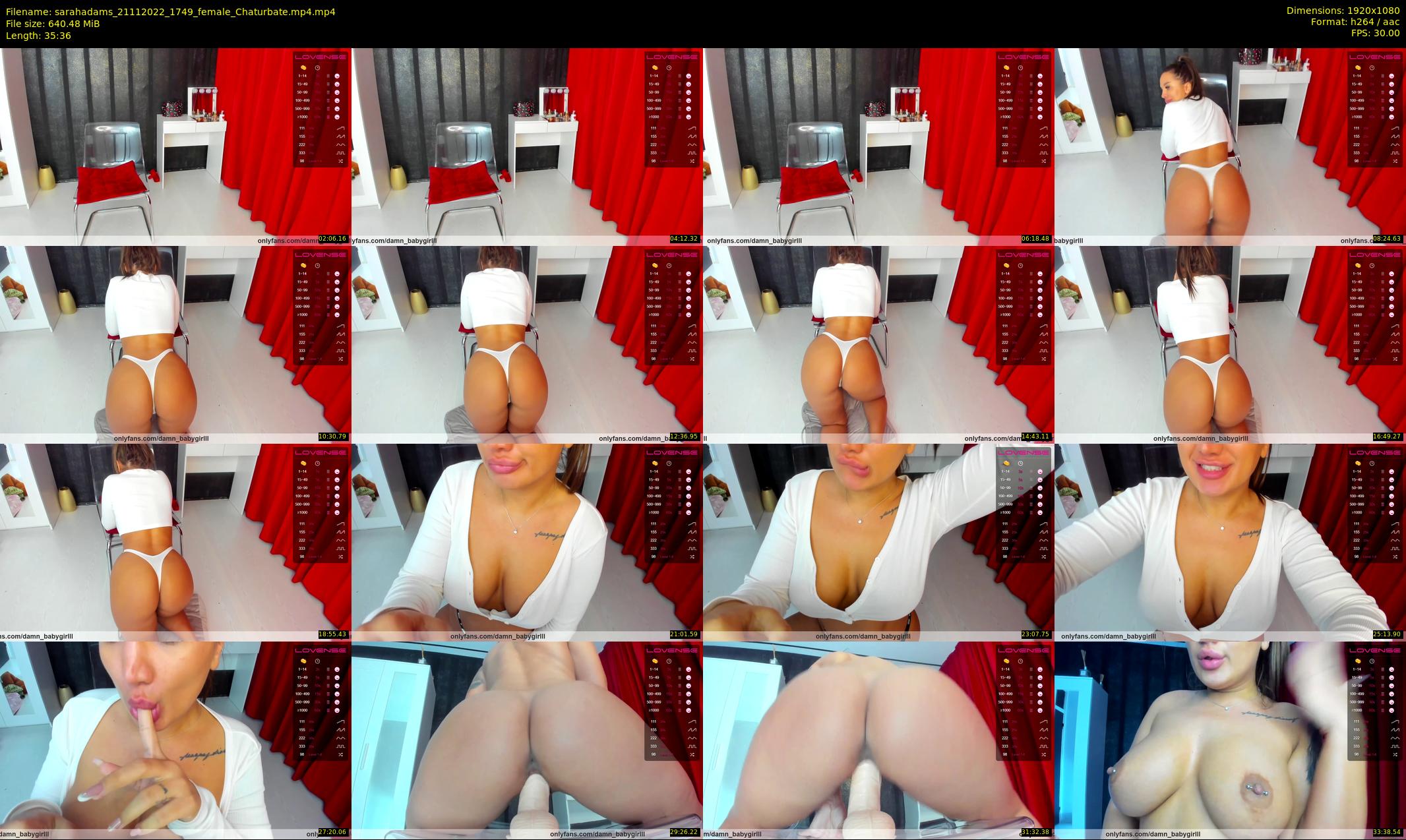 sarahadams — 36 minute Chaturbate female cam show recording, 1080p, Nov 21, 2022