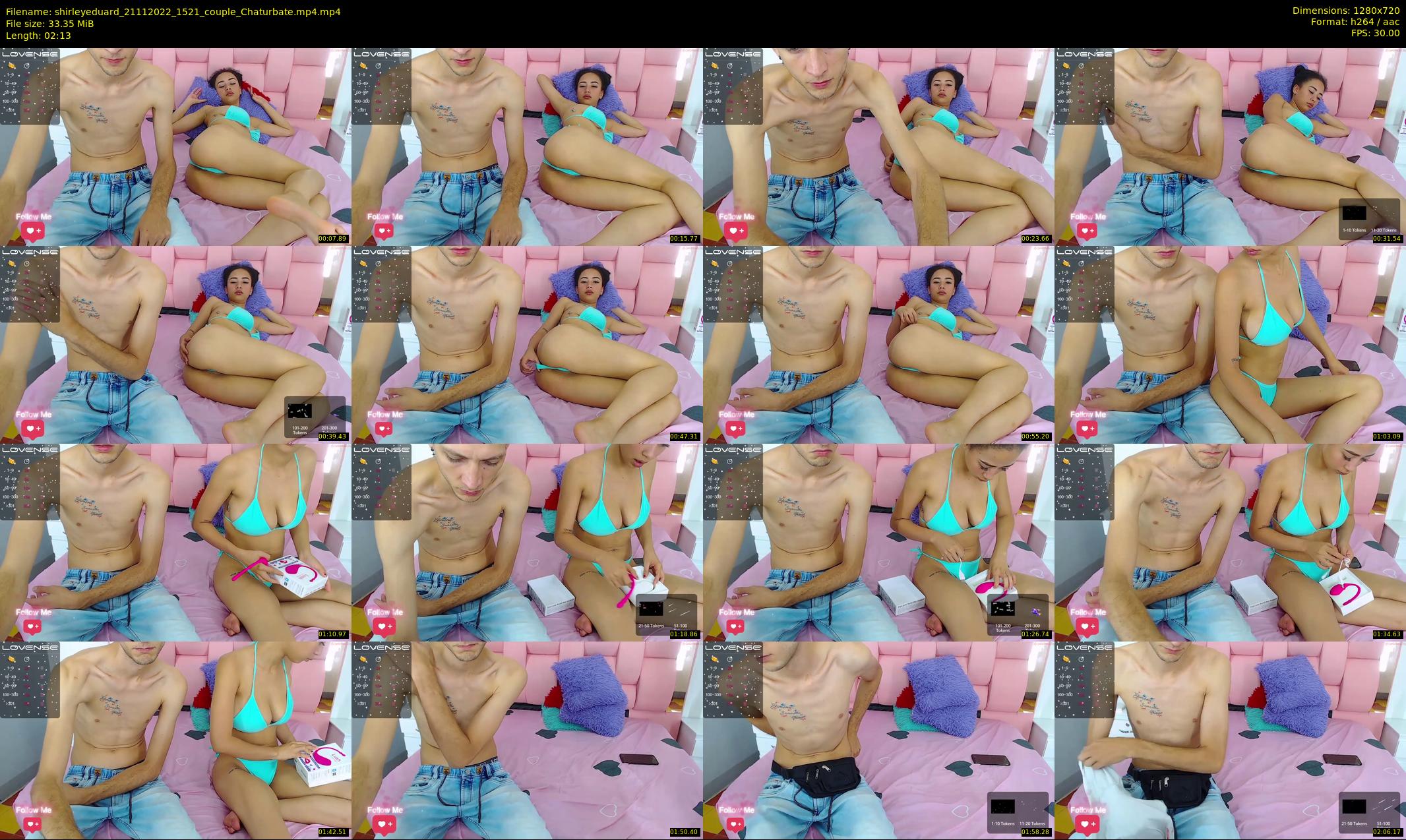 shirleyeduard — 3 minute Chaturbate couple cam show recording, 720p, Nov 21, 2022