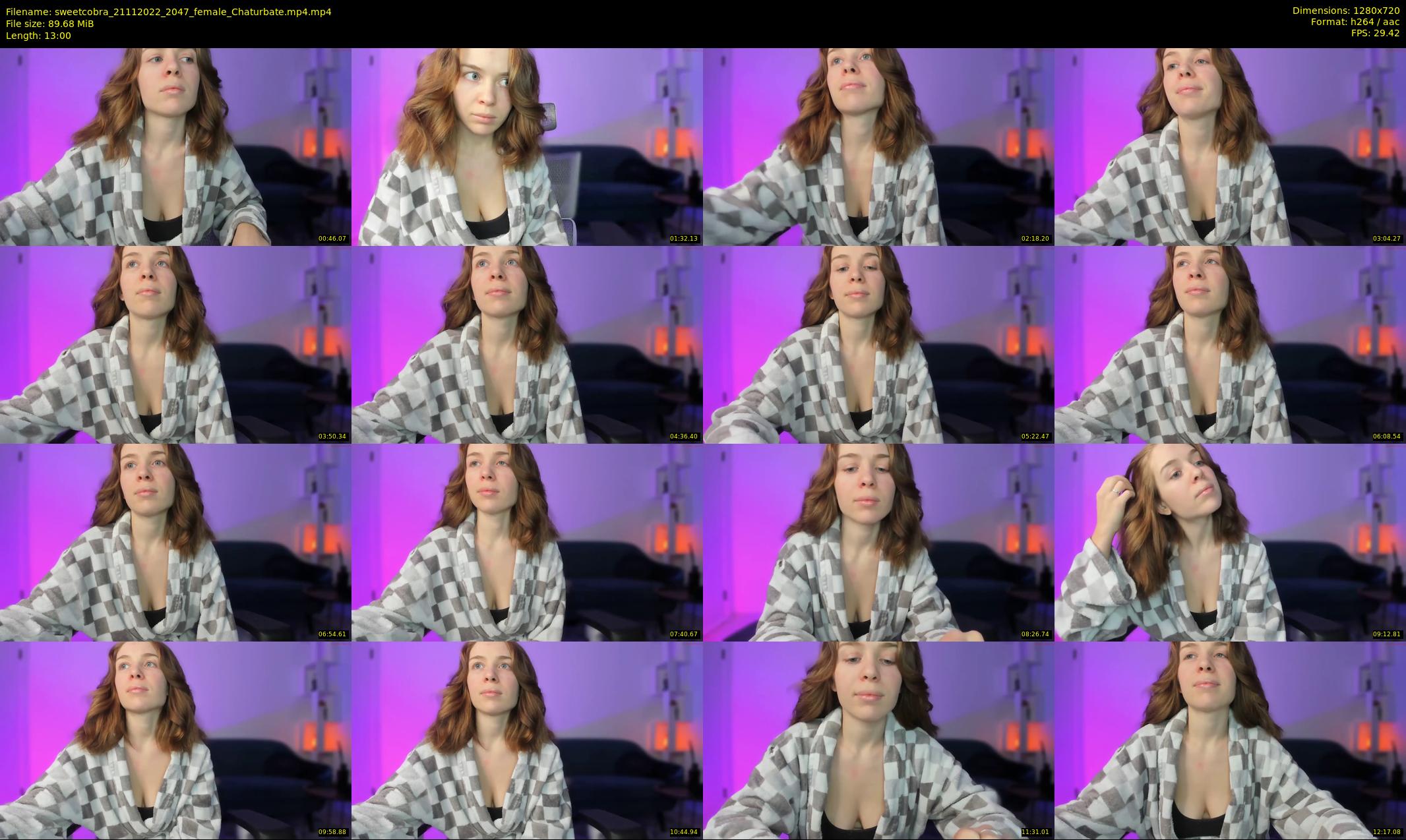 sweetcobra — 13 minute Chaturbate female cam show recording, 720p, Nov 21, 2022