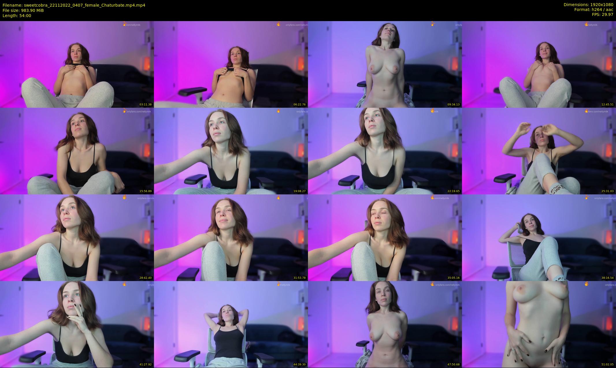 sweetcobra — 54 minute Chaturbate female cam show recording, 1080p, Nov 22, 2022