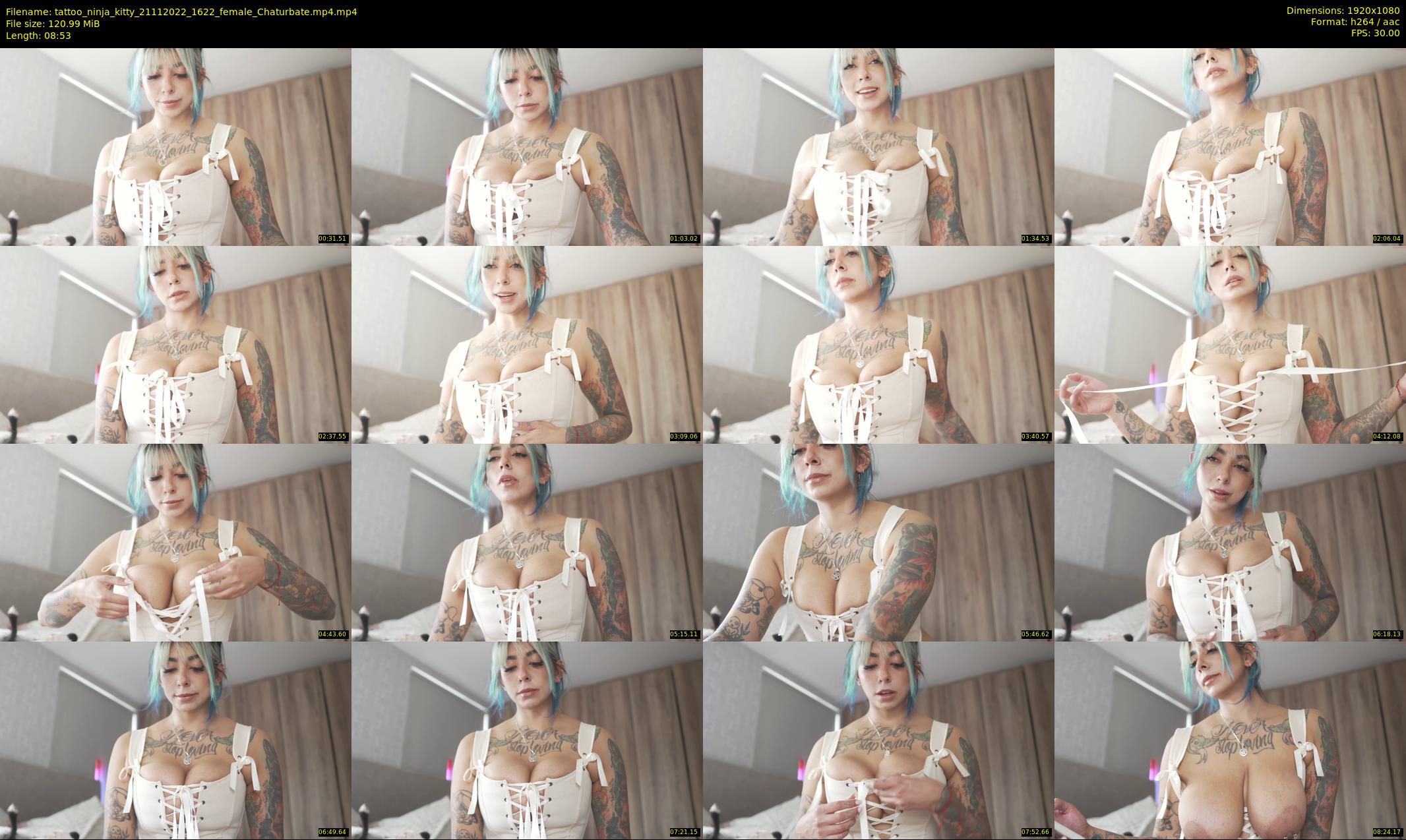 tattoo_ninja_kitty — 9 minute Chaturbate female cam show recording, 1080p, Nov 21, 2022