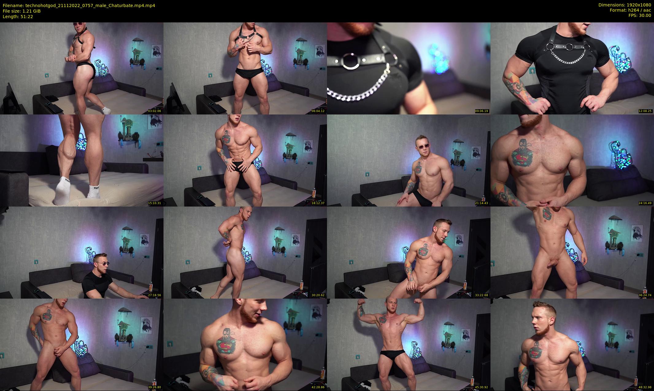 technohotgod — 52 minute Chaturbate male cam show recording, 1080p, Nov 21, 2022
