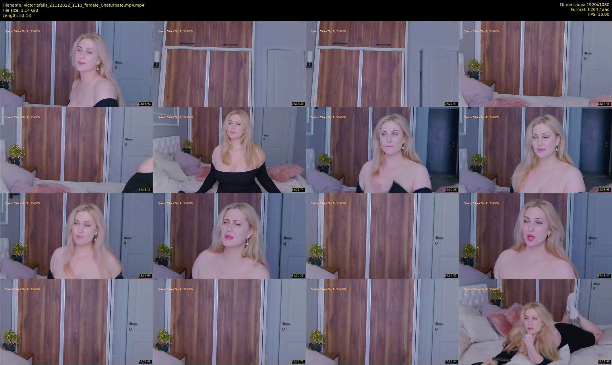 victoriafalls — 54 minute Chaturbate female cam show recording, 1080p, Nov 21, 2022