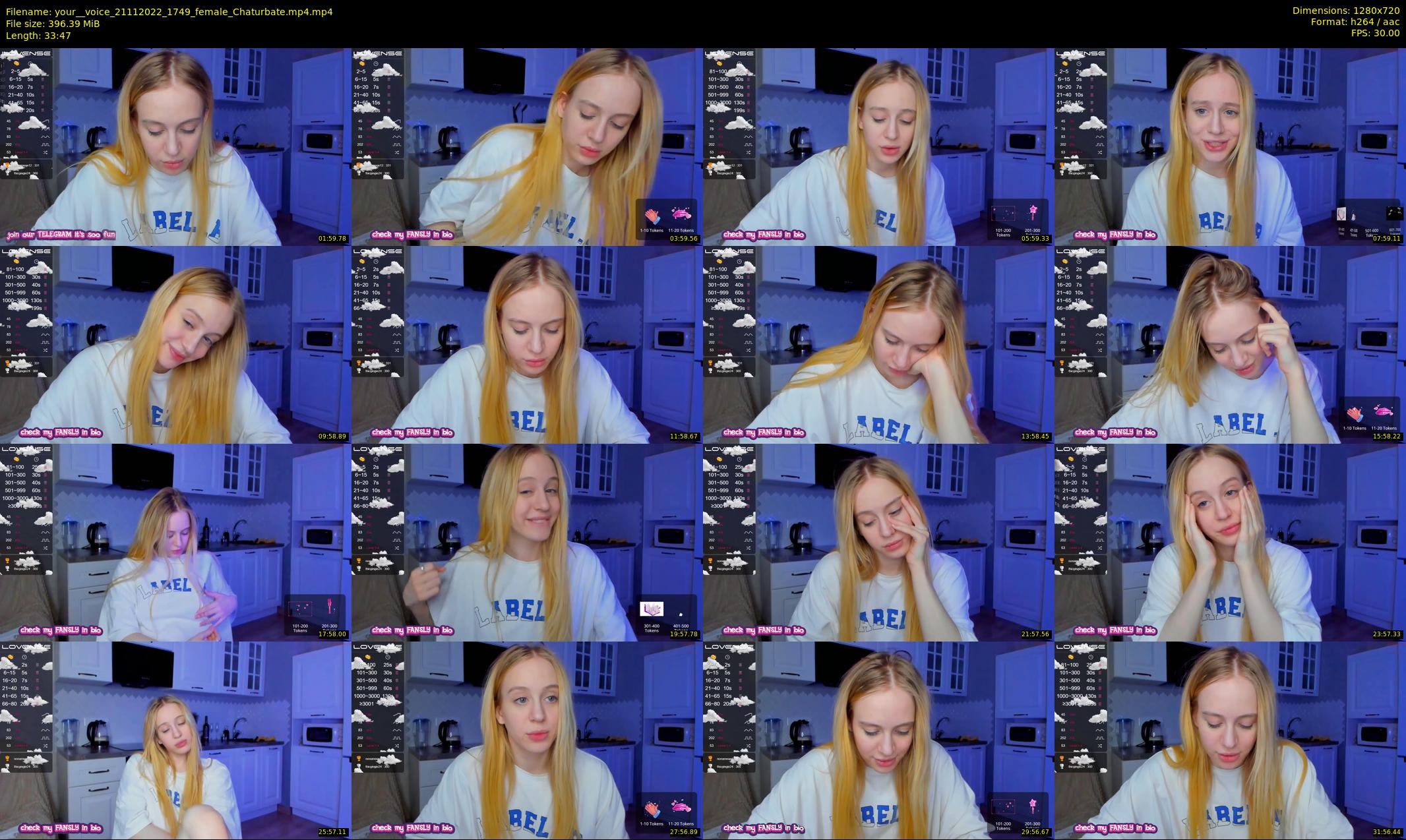 your__voice — 34 minute Chaturbate female cam show recording, 720p, Nov 21, 2022
