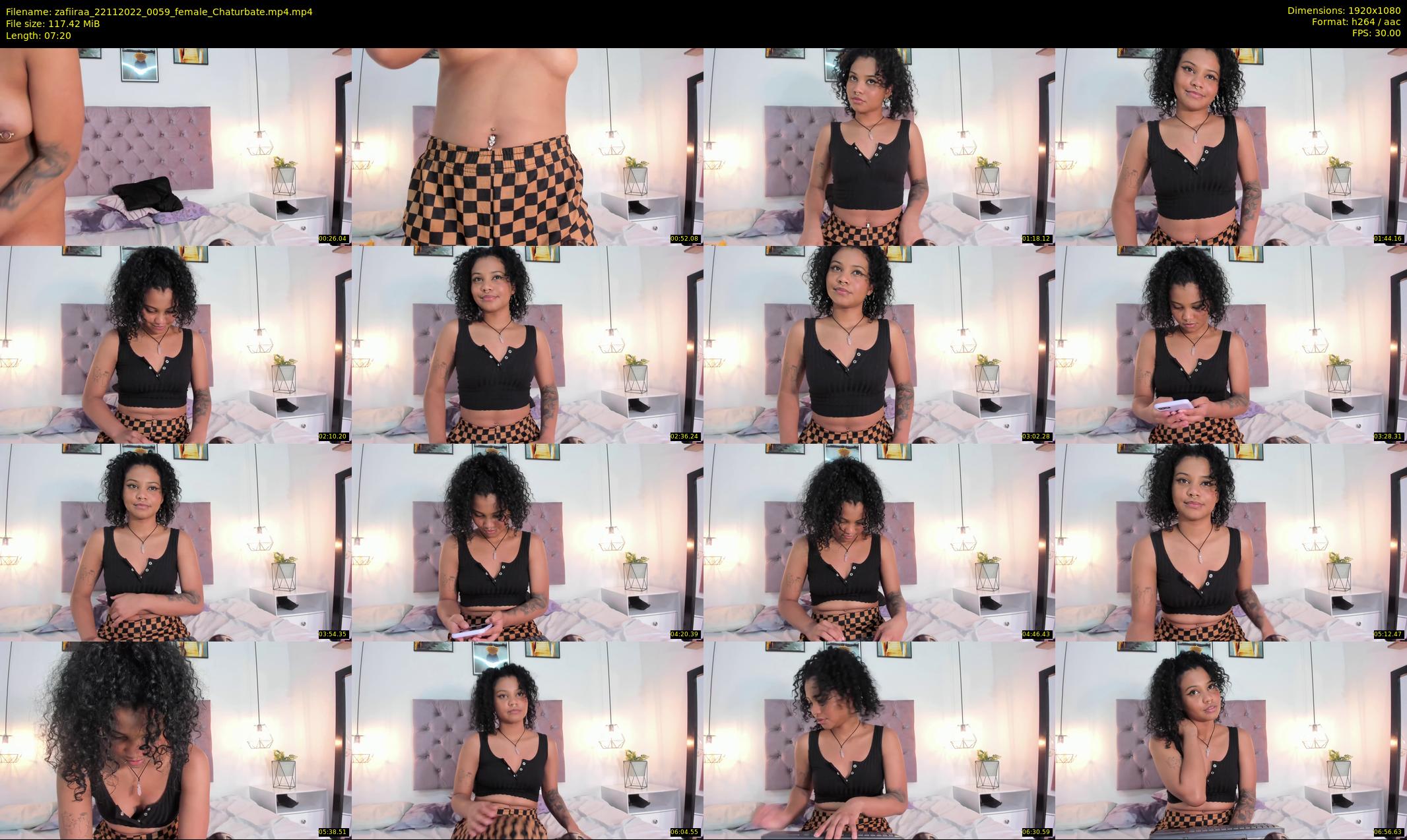 zafiiraa — 8 minute Chaturbate female cam show recording, 1080p, Nov 22, 2022
