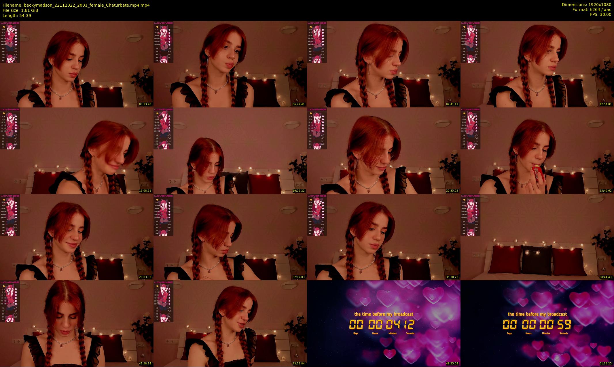 beckymadson — 55 minute Chaturbate female cam show recording, 1080p, Nov 22, 2022