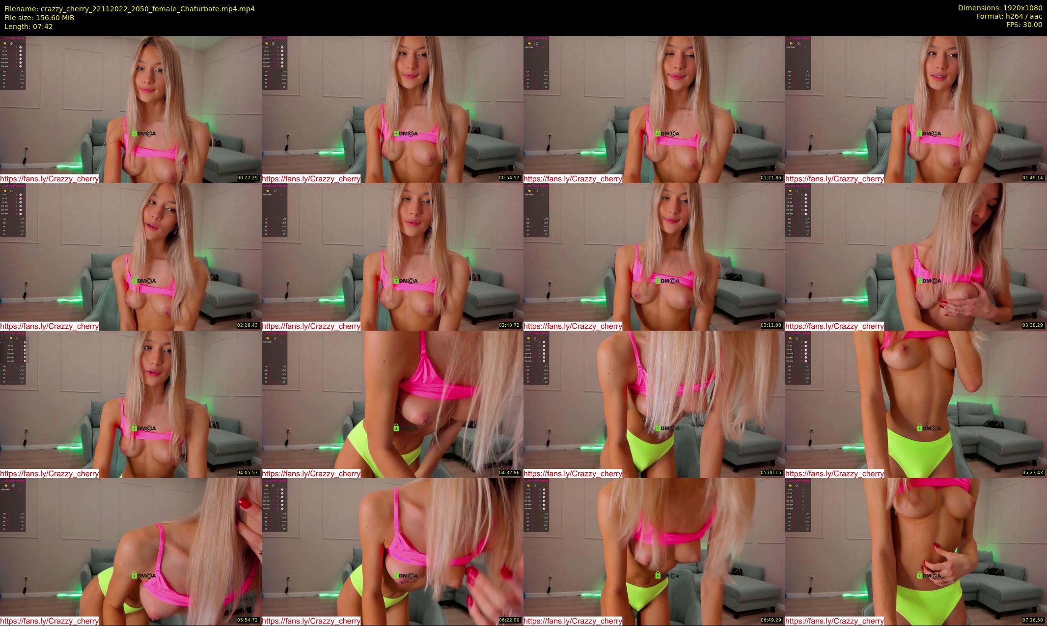 crazzy_cherry — 8 minute Chaturbate female cam show recording, 1080p, Nov 22, 2022