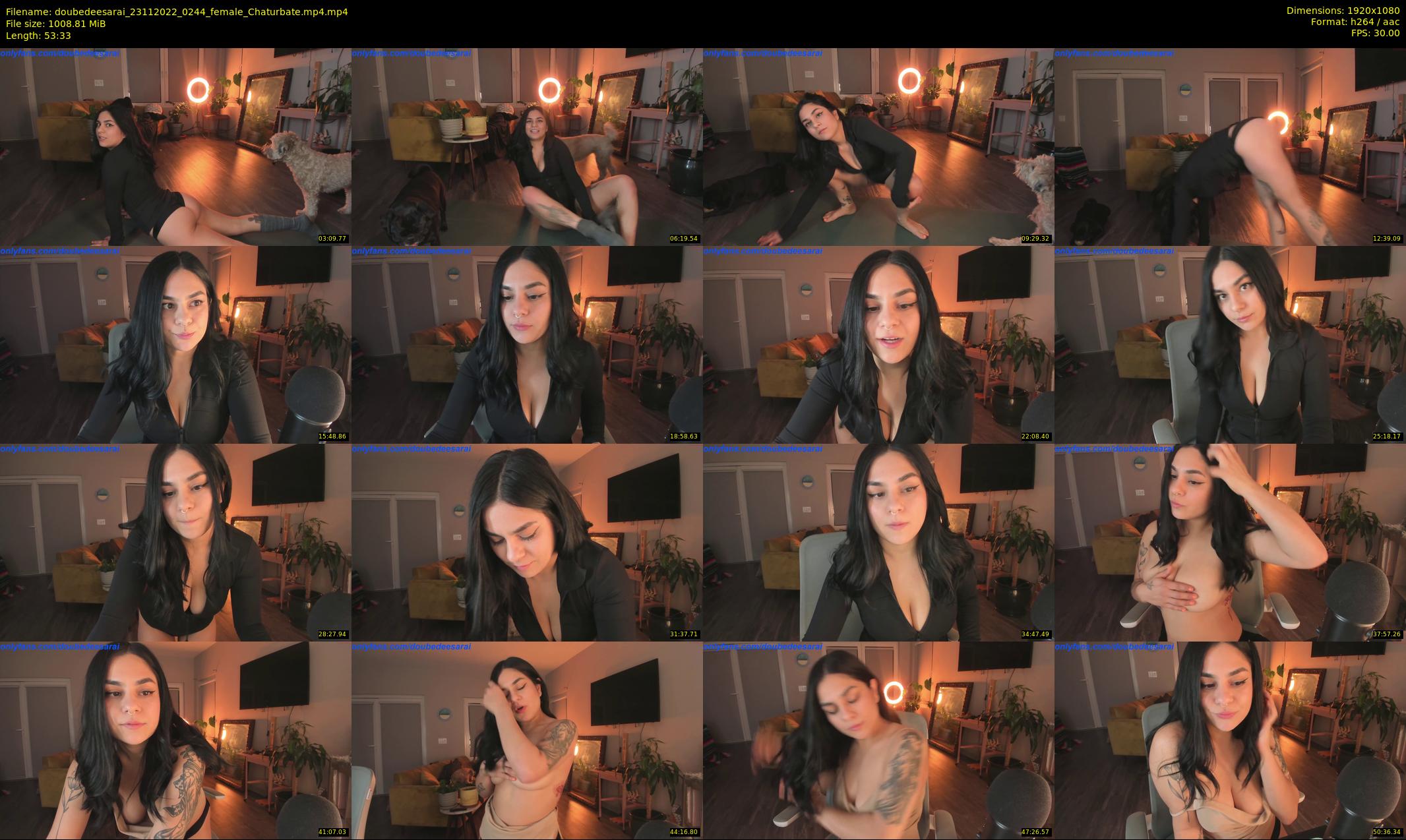 doubedeesarai — 54 minute Chaturbate female cam show recording, 1080p, Nov 23, 2022