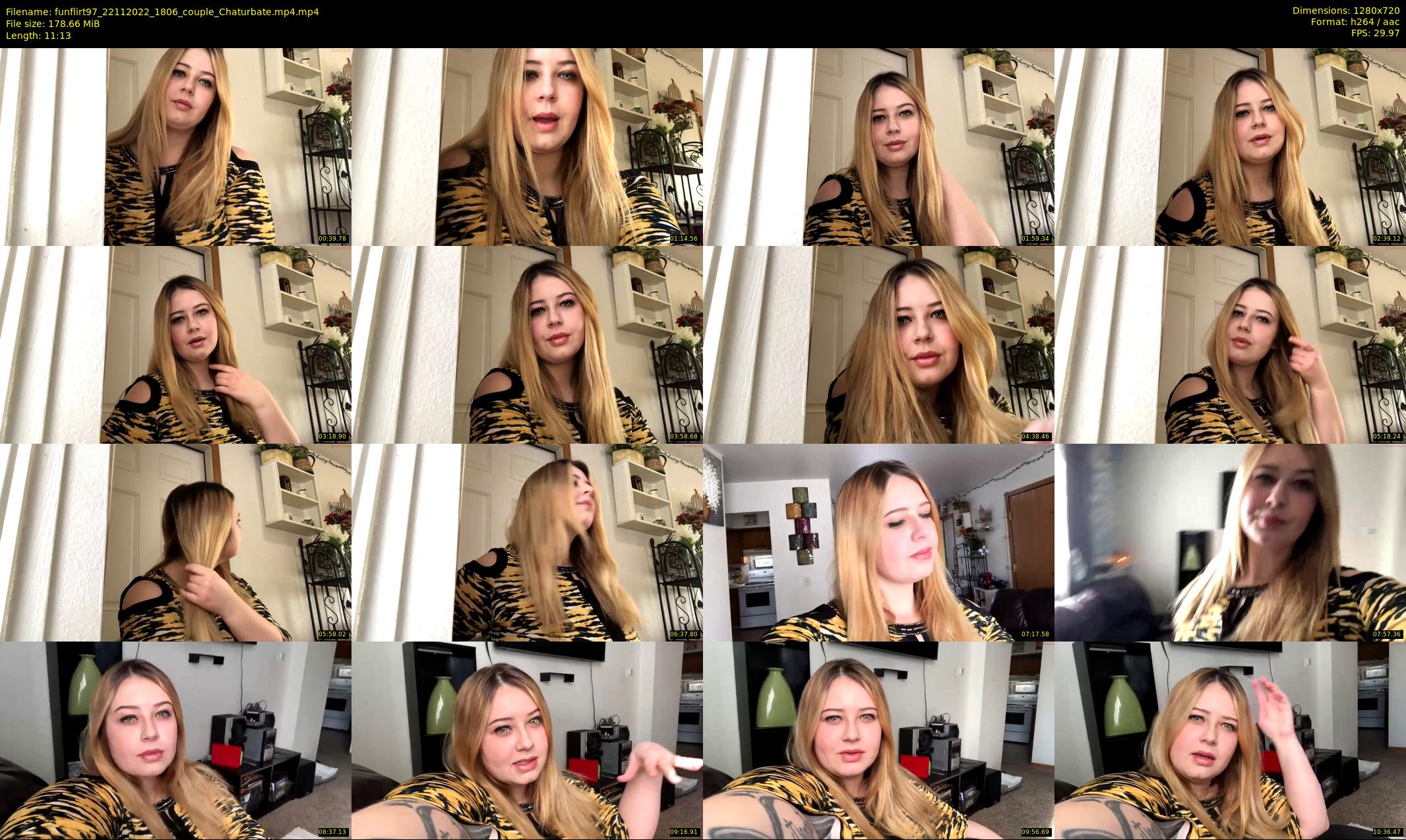 funflirt97 — 12 minute Chaturbate female cam show recording, 720p, Nov 22, 2022