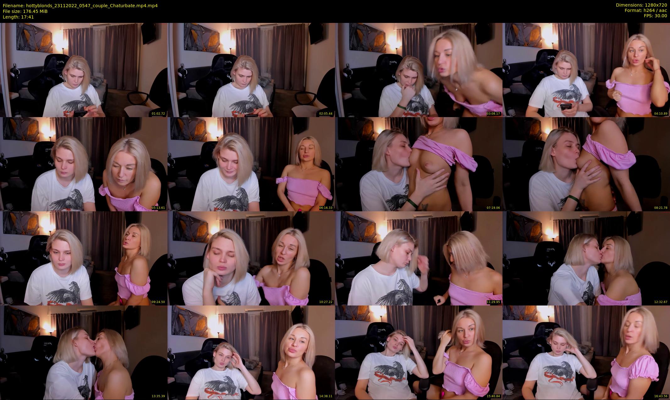 hottyblonds — 18 minute Chaturbate couple cam show recording, 720p, Nov 23, 2022