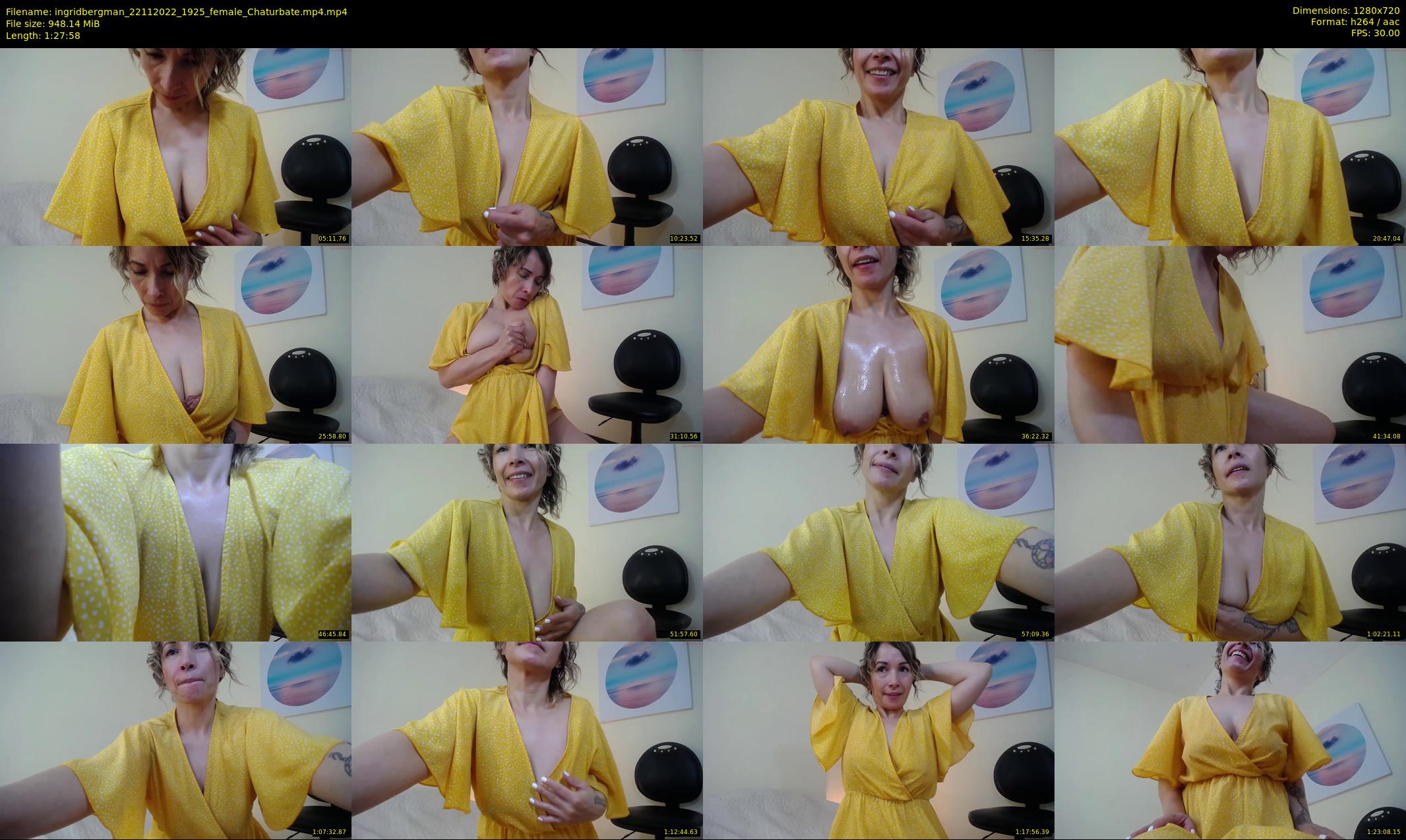 ingridbergman — 88 minute Chaturbate female cam show recording, 720p, Nov 22, 2022