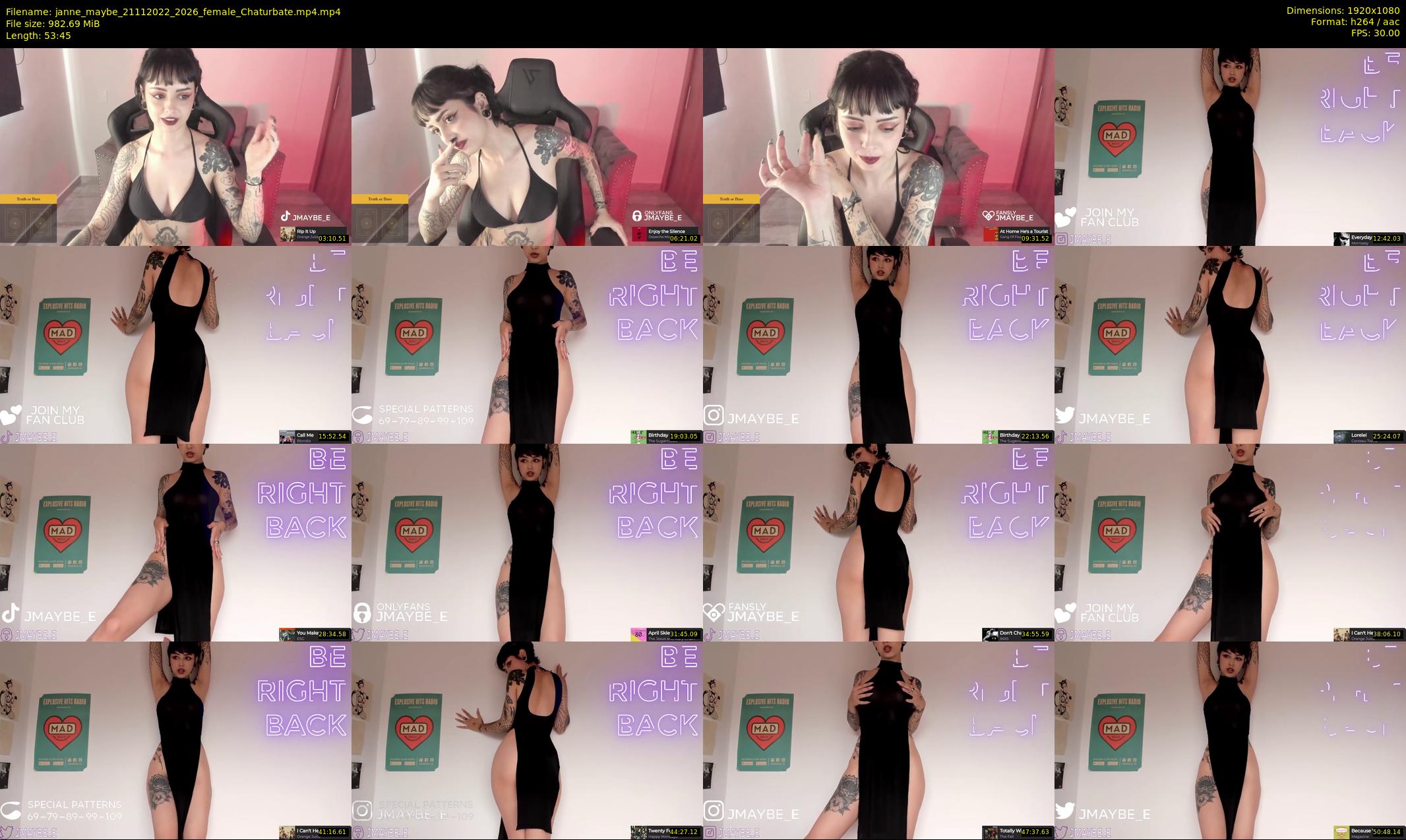 janne_maybe — 54 minute Chaturbate female cam show recording, 1080p, Nov 21, 2022