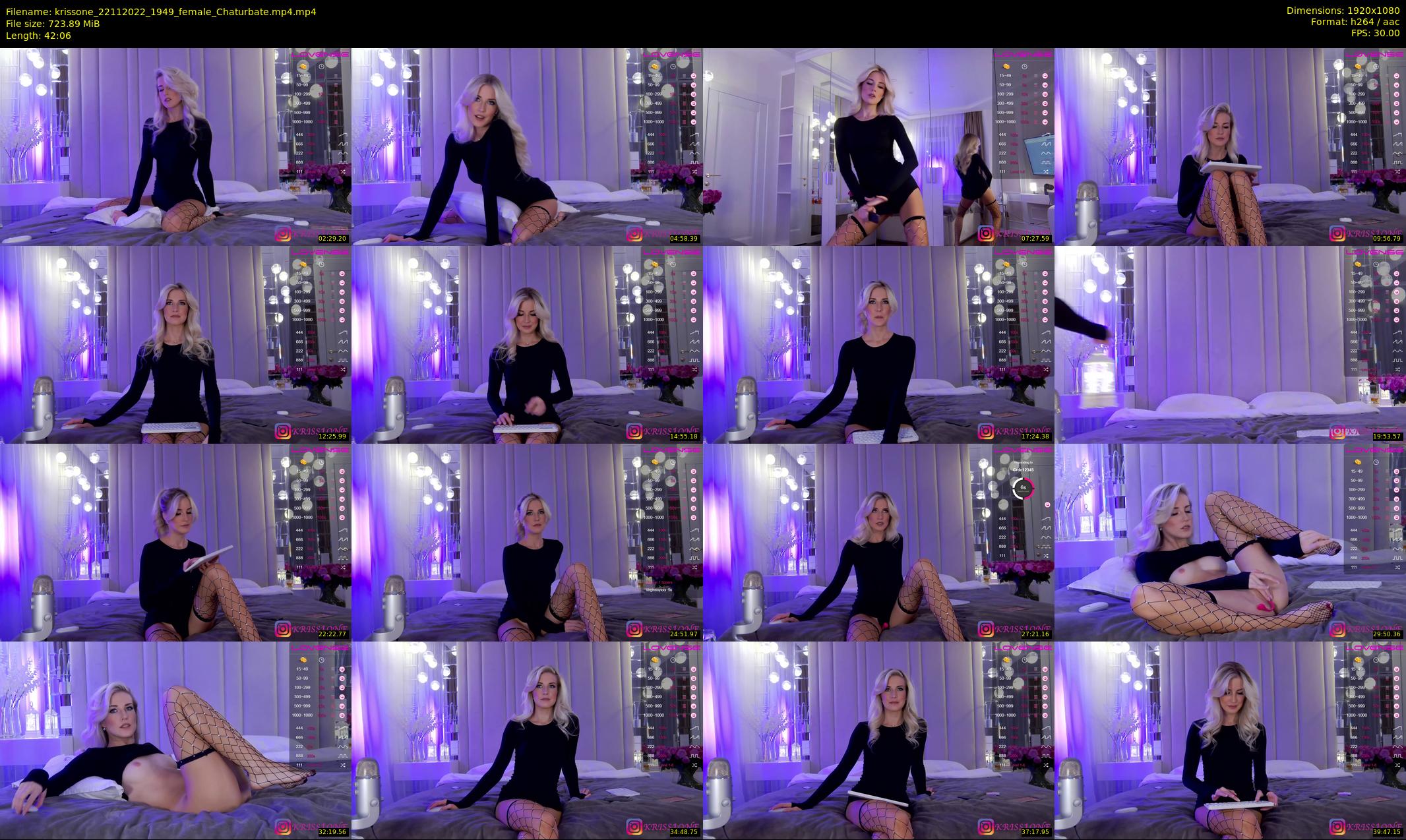 krissone — 43 minute Chaturbate female cam show recording, 1080p, Nov 22, 2022