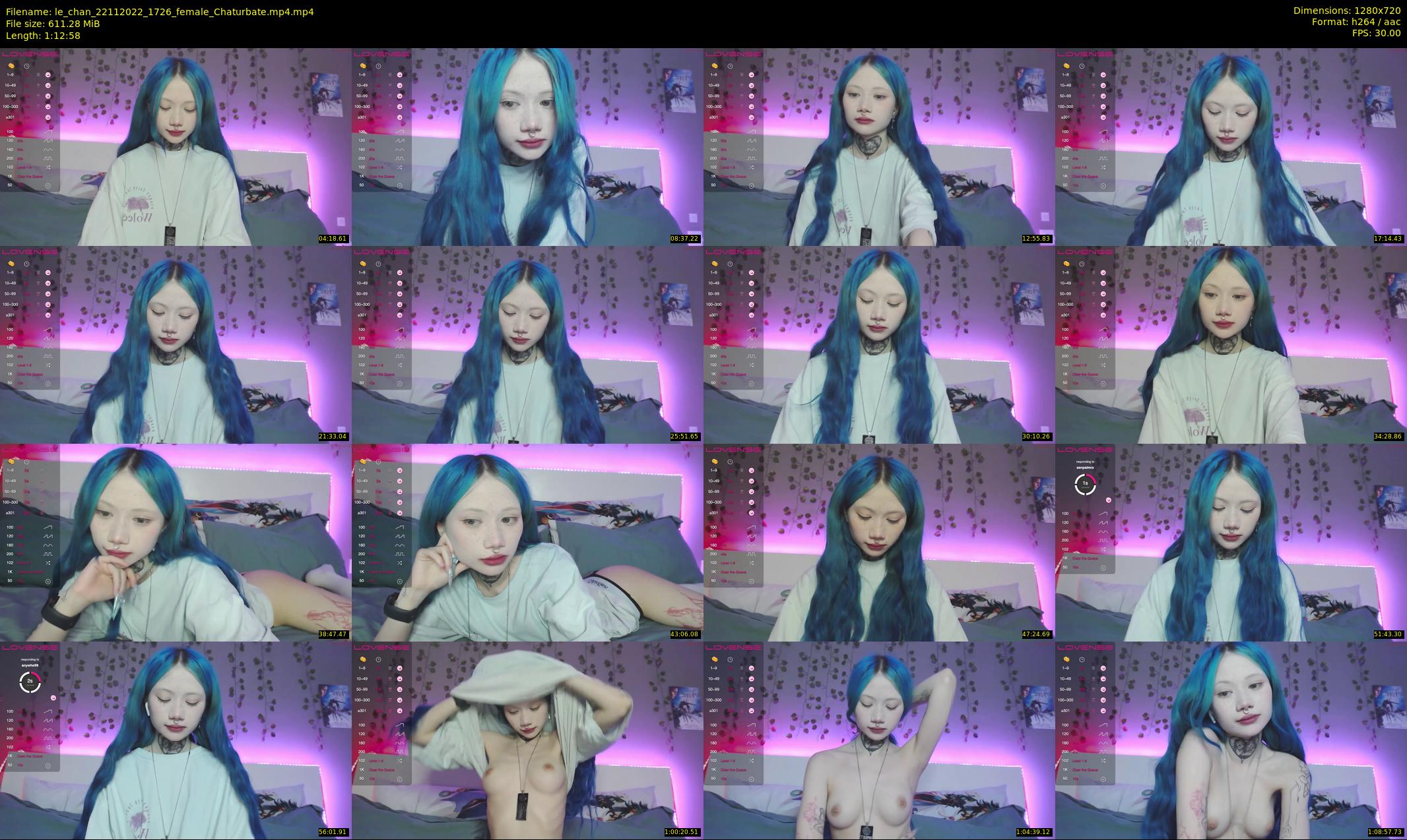le_chan — 73 minute Chaturbate female cam show recording, 720p, Nov 22, 2022