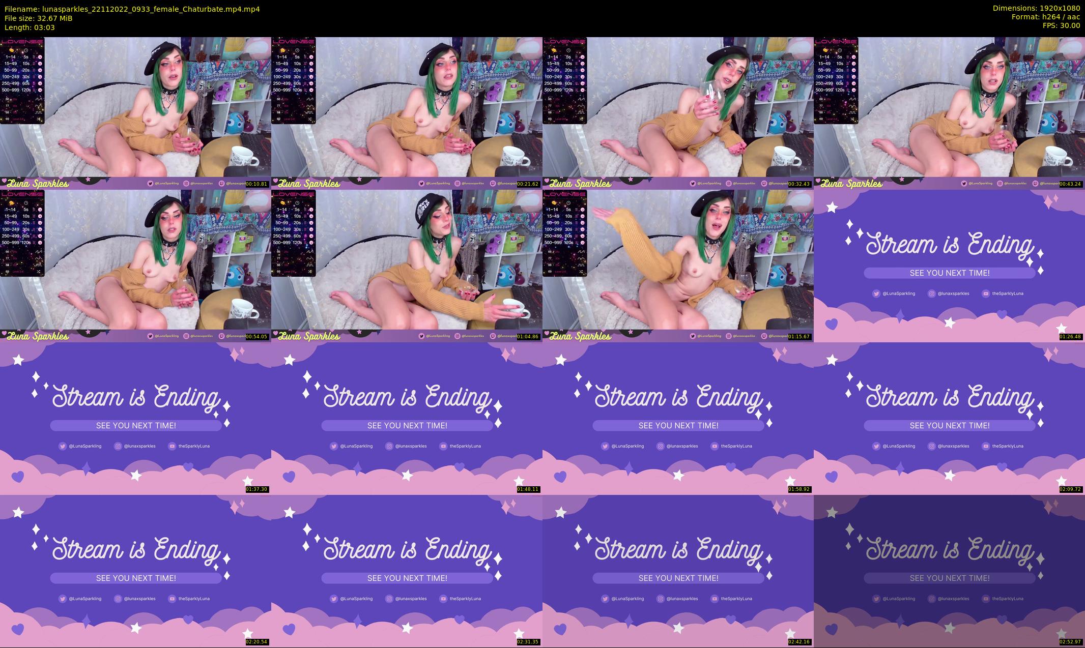 lunasparkles — 4 minute Chaturbate female cam show recording, 1080p, Nov 22, 2022