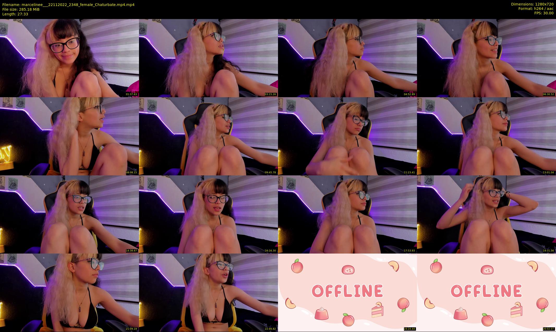 marcelinee__ — 28 minute Chaturbate female cam show recording, 720p, Nov 22, 2022