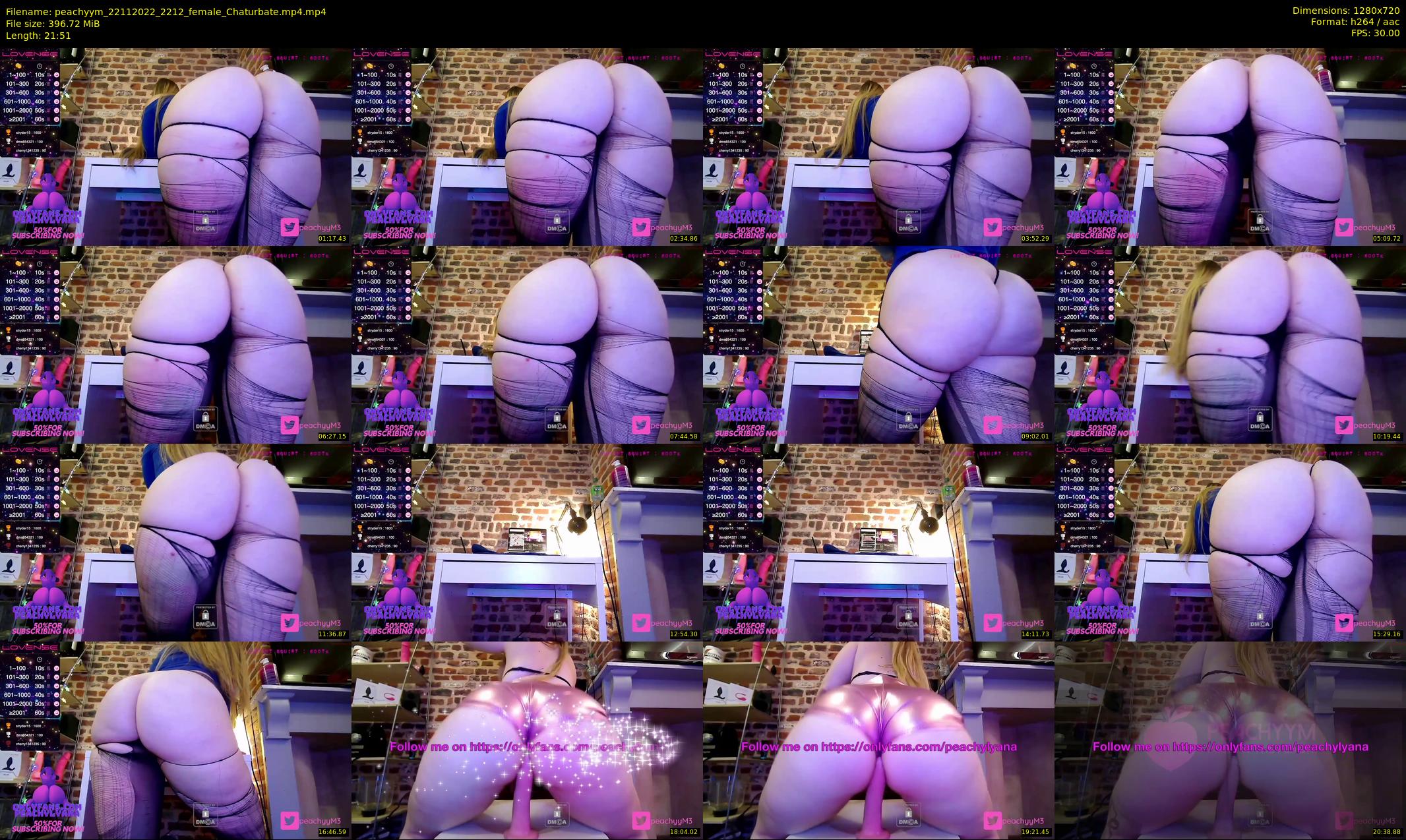 peachyym — 22 minute Chaturbate female cam show recording, 720p, Nov 22, 2022