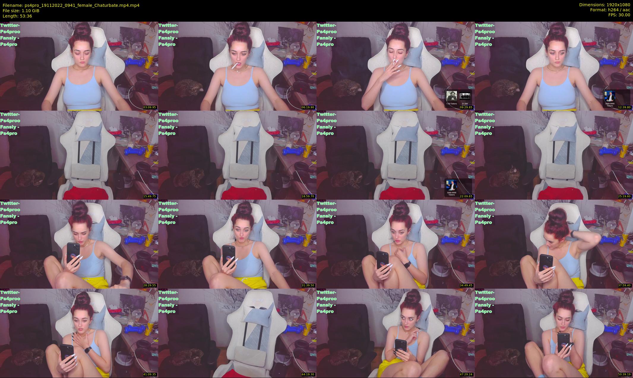 ps4pro — 54 minute Chaturbate female cam show recording, 1080p, Nov 19, 2022
