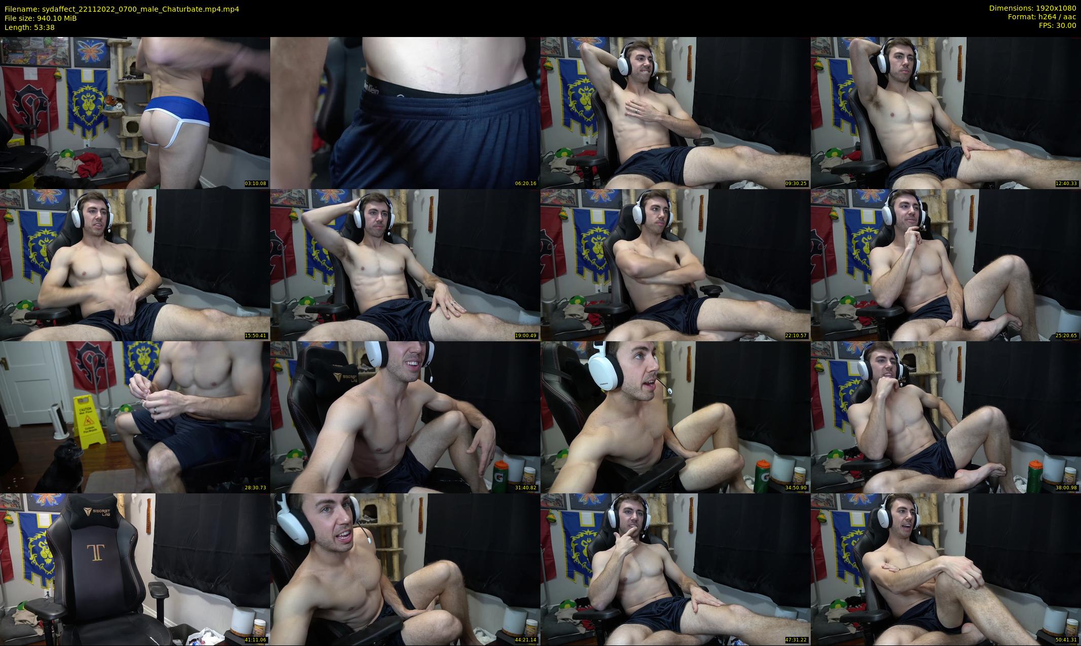 sydaffect — 54 minute Chaturbate male cam show recording, 1080p, Nov 22, 2022