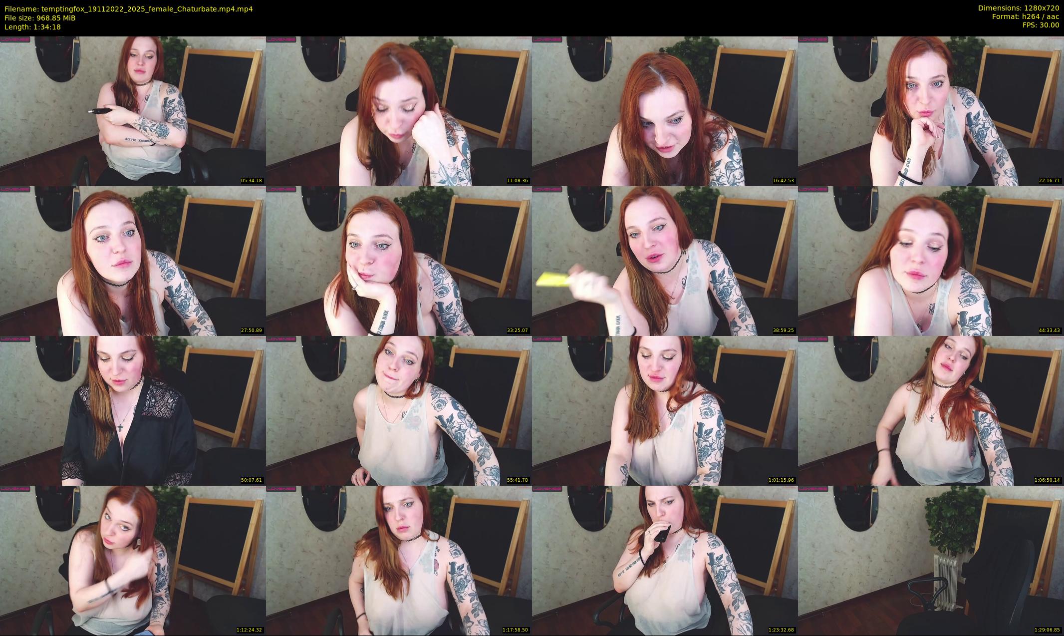 temptingfox — 95 minute Chaturbate female cam show recording, 720p, Nov 19, 2022