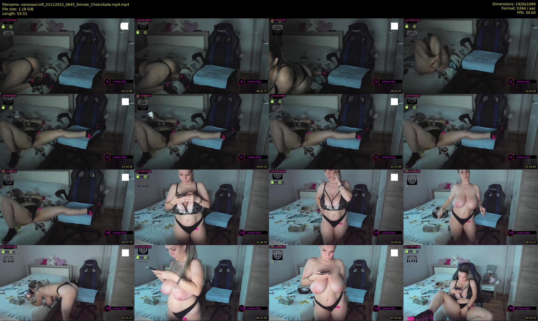 vanessacroft — 54 minute Chaturbate female cam show recording, 1080p, Nov 22, 2022