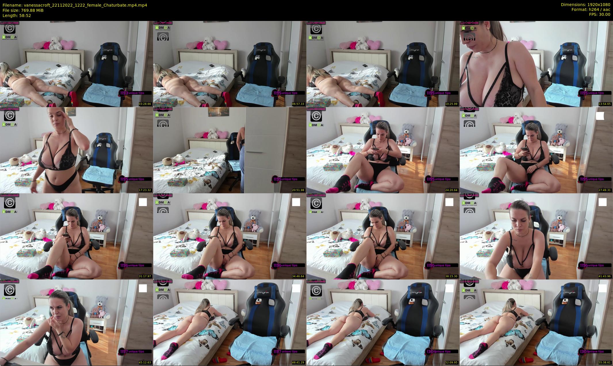 vanessacroft — 59 minute Chaturbate female cam show recording, 1080p, Nov 22, 2022