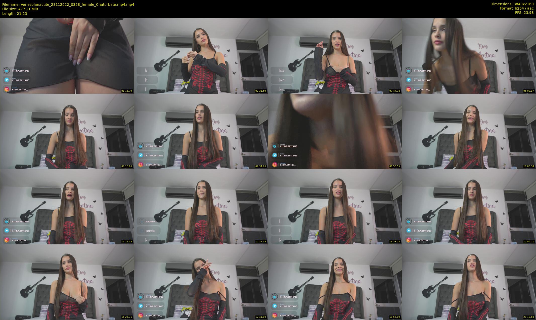 venezolanacute — 22 minute Chaturbate female cam show recording, 4K, Nov 23, 2022