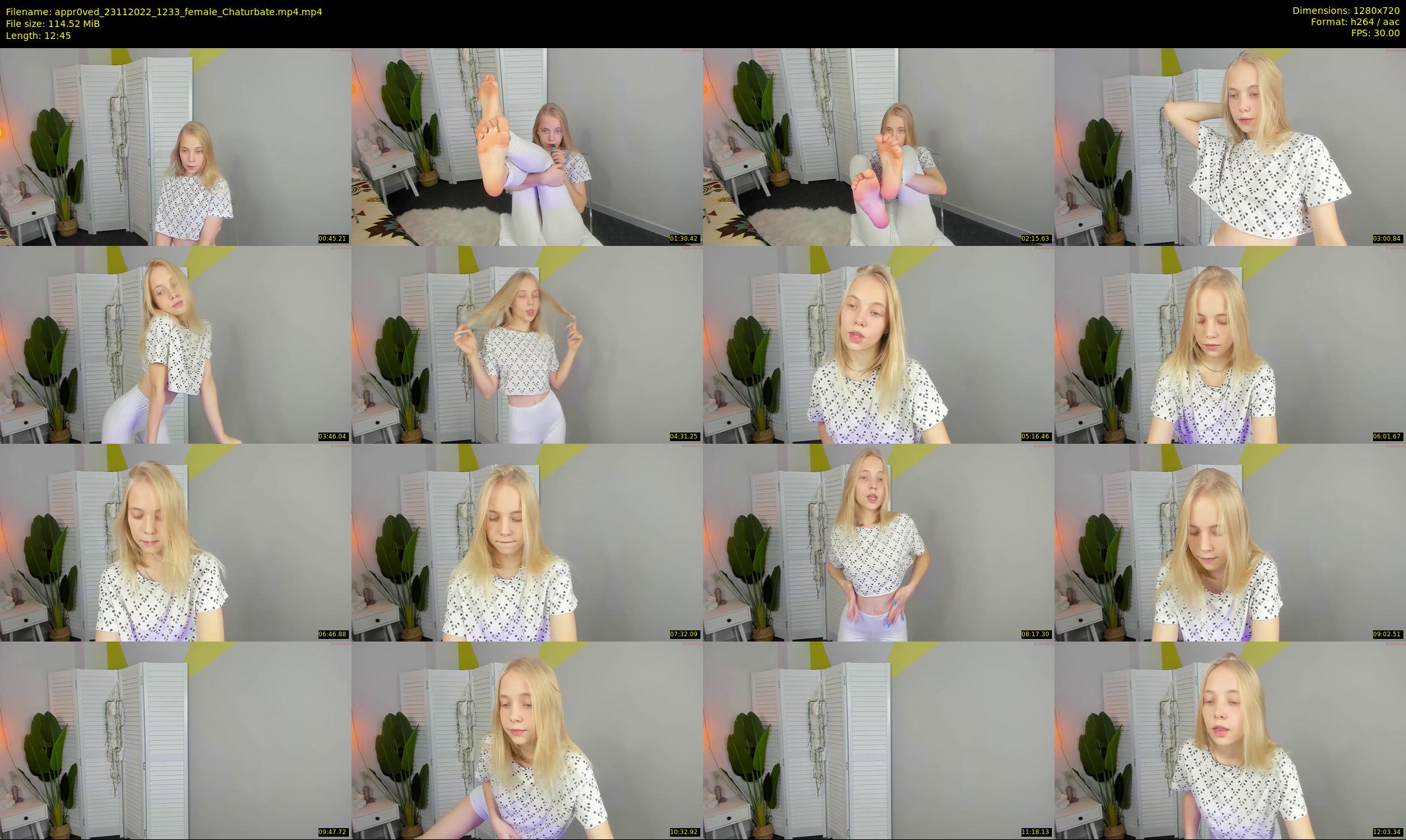 appr0ved — 13 minute Chaturbate female cam show recording, 720p, Nov 23, 2022