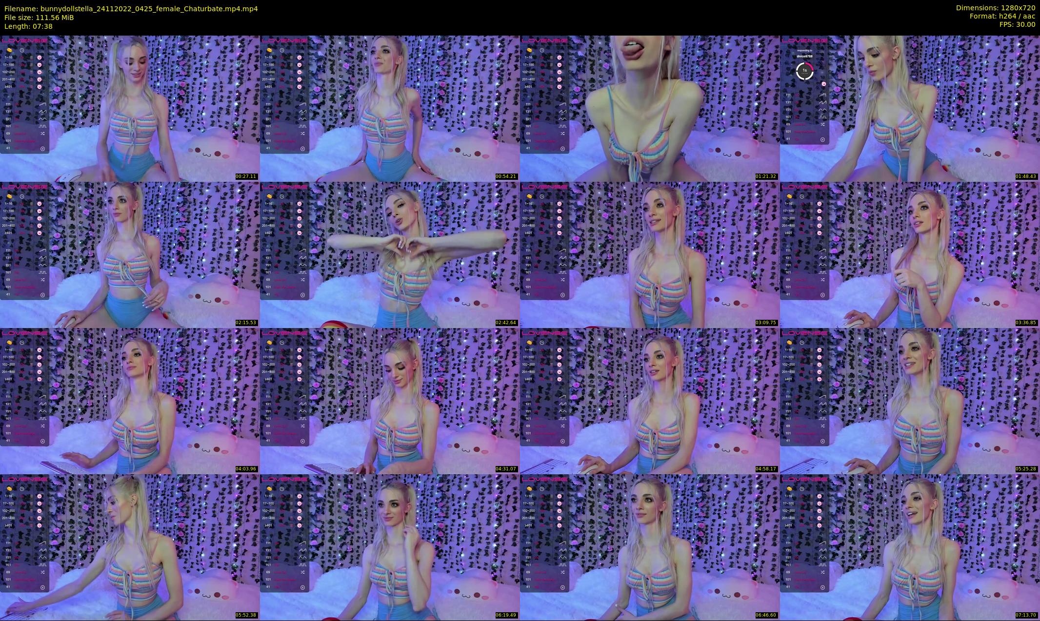 bunnydollstella — 8 minute Chaturbate female cam show recording, 720p, Nov 24, 2022