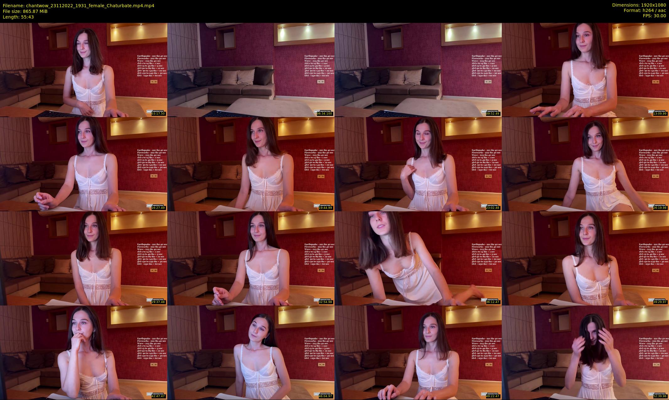 chantwow — 56 minute Chaturbate female cam show recording, 1080p, Nov 23, 2022