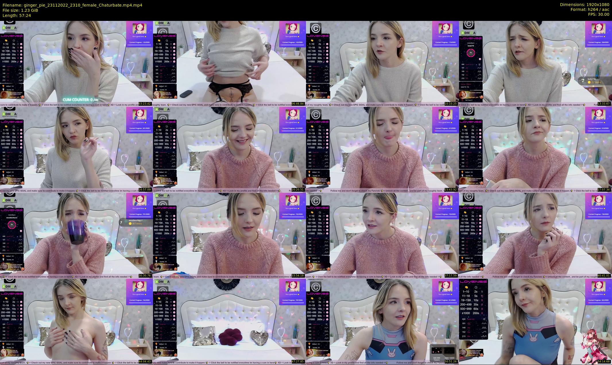 ginger_pie — 58 minute Chaturbate female cam show recording, 1080p, Nov 23, 2022