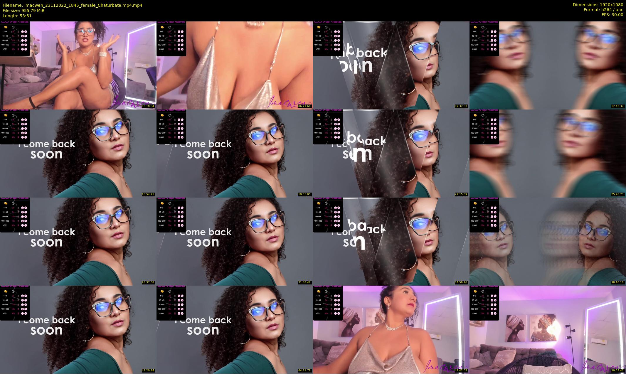 imacwen — 54 minute Chaturbate female cam show recording, 1080p, Nov 23, 2022