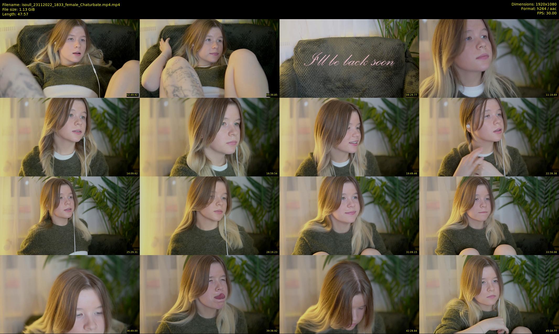 isoull — 48 minute Chaturbate female cam show recording, 1080p, Nov 23, 2022