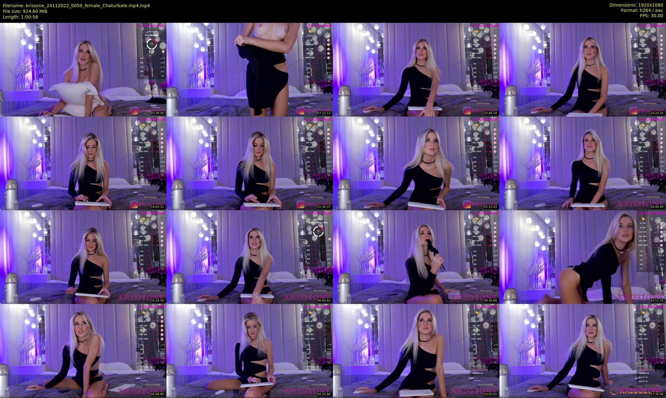krissone — 61 minute Chaturbate female cam show recording, 1080p, Nov 24, 2022