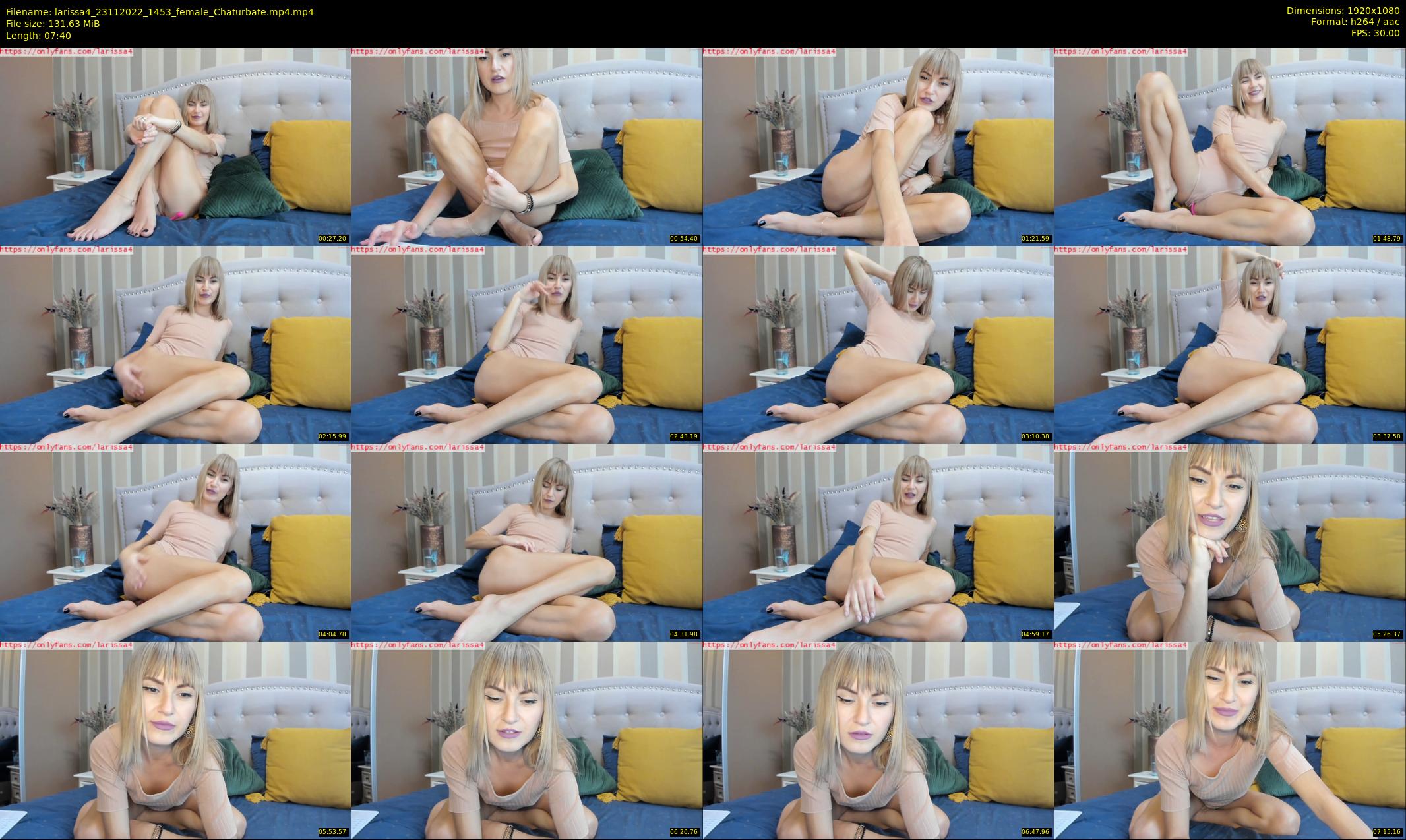 larissa4 — 8 minute Chaturbate female cam show recording, 1080p, Nov 23, 2022