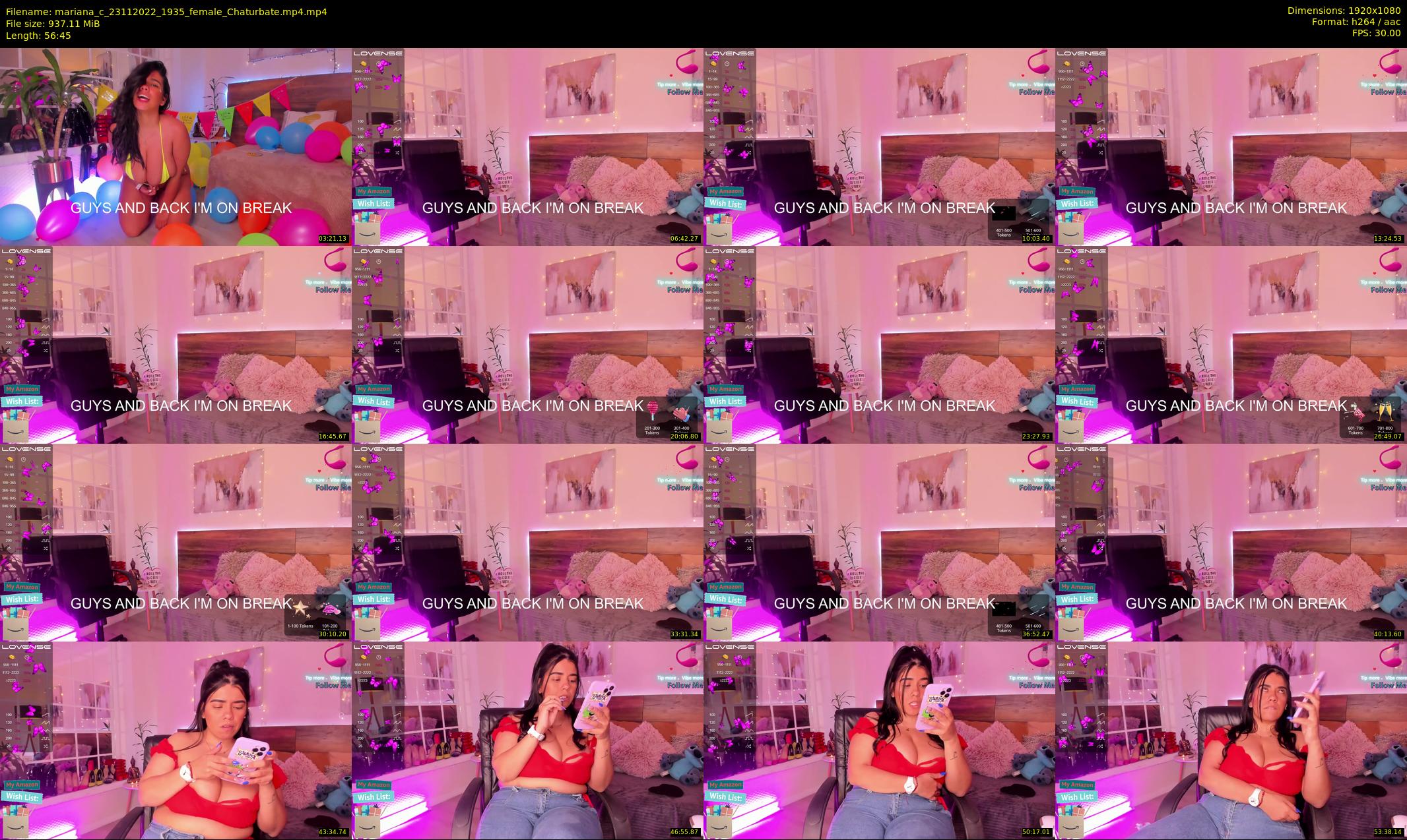 mariana_c — 57 minute Chaturbate female cam show recording, 1080p, Nov 23, 2022