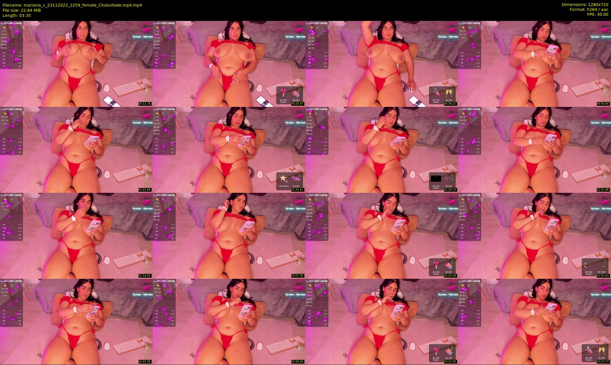 mariana_c — 4 minute Chaturbate female cam show recording, 720p, Nov 23, 2022