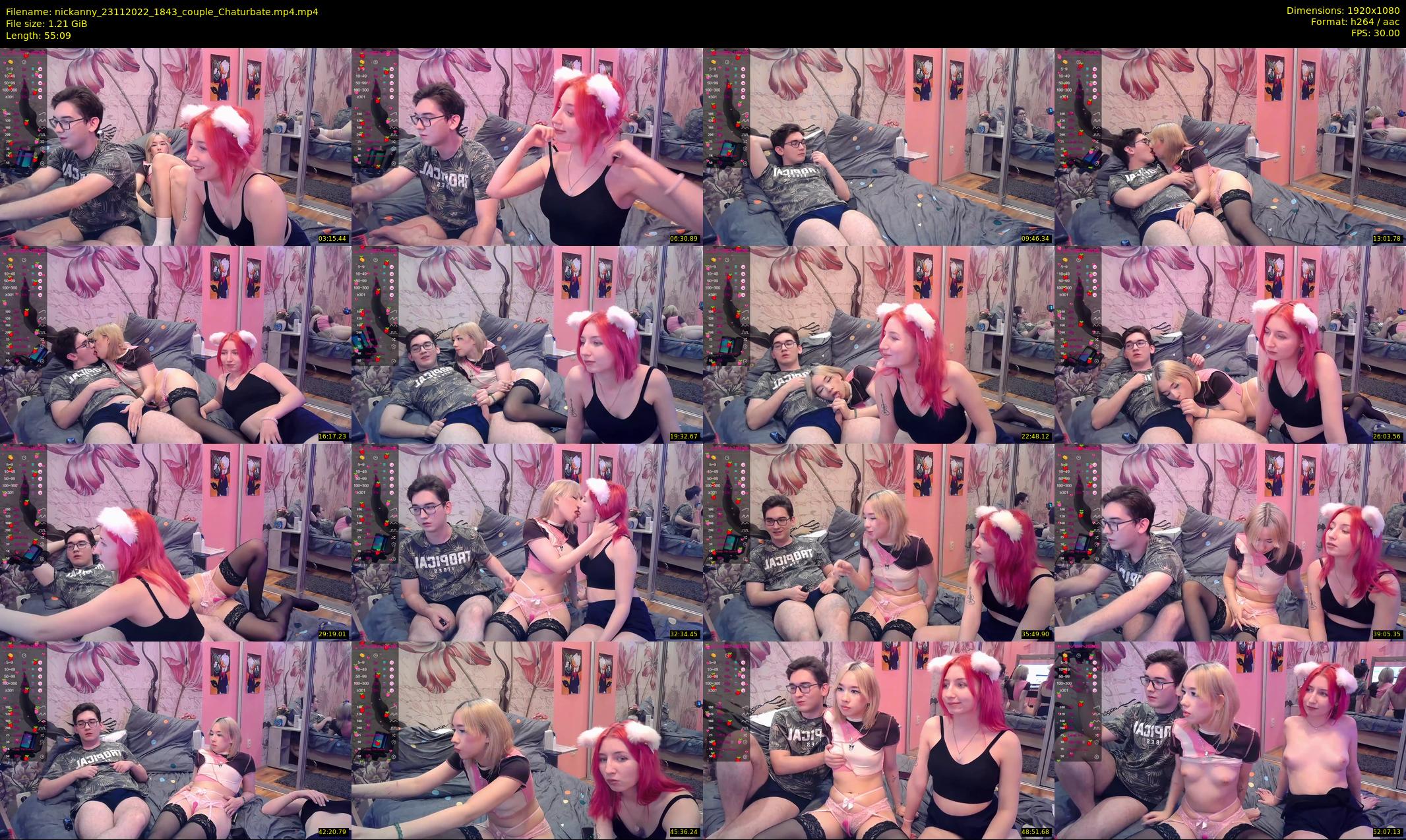 nickanny — 56 minute Chaturbate couple cam show recording, 1080p, Nov 23, 2022