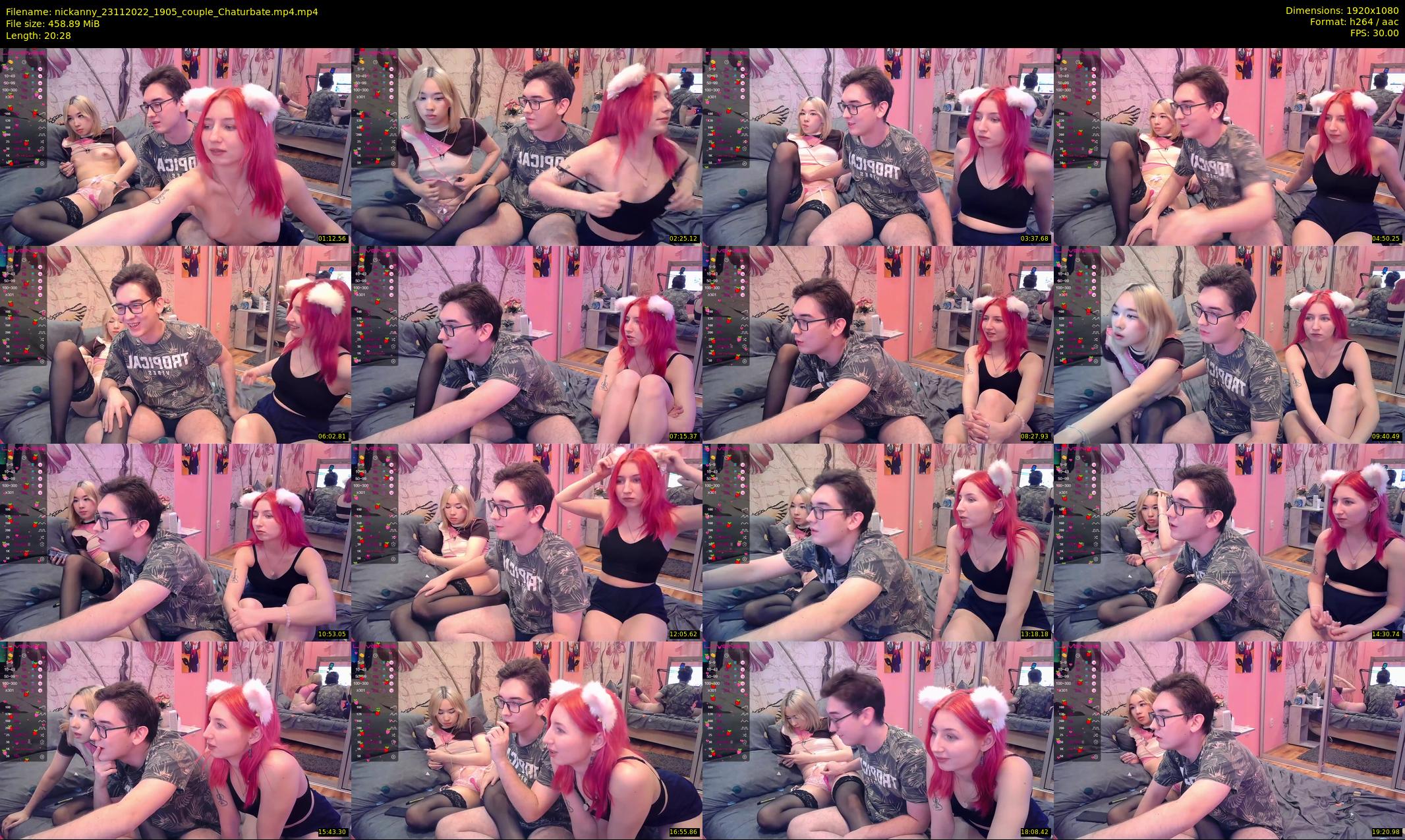 nickanny — 21 minute Chaturbate couple cam show recording, 1080p, Nov 23, 2022