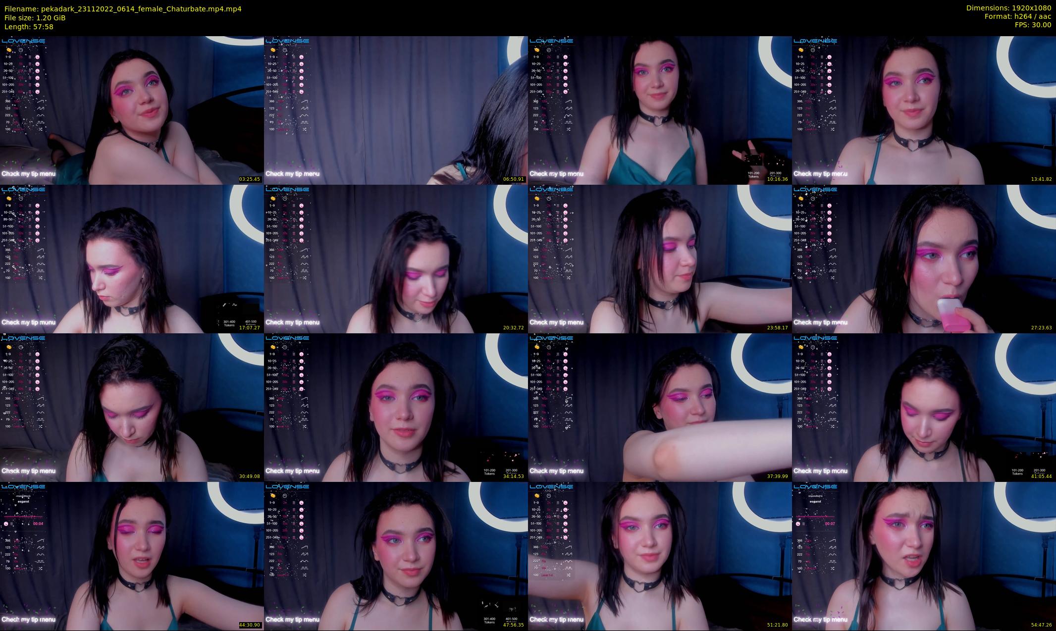 pekadark — 58 minute Chaturbate female cam show recording, 1080p, Nov 23, 2022