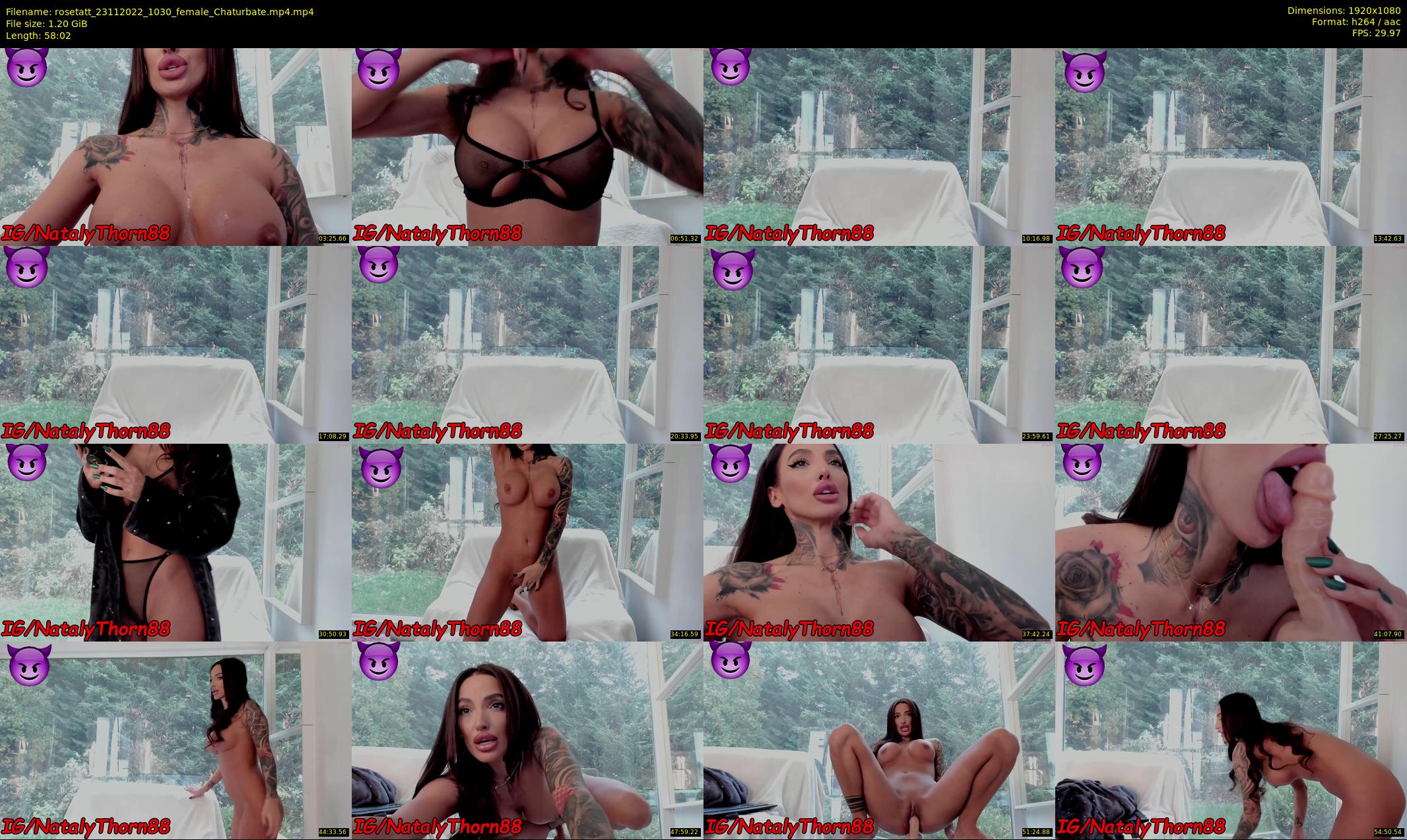 rosetatt — 59 minute Chaturbate female cam show recording, 1080p, Nov 23, 2022