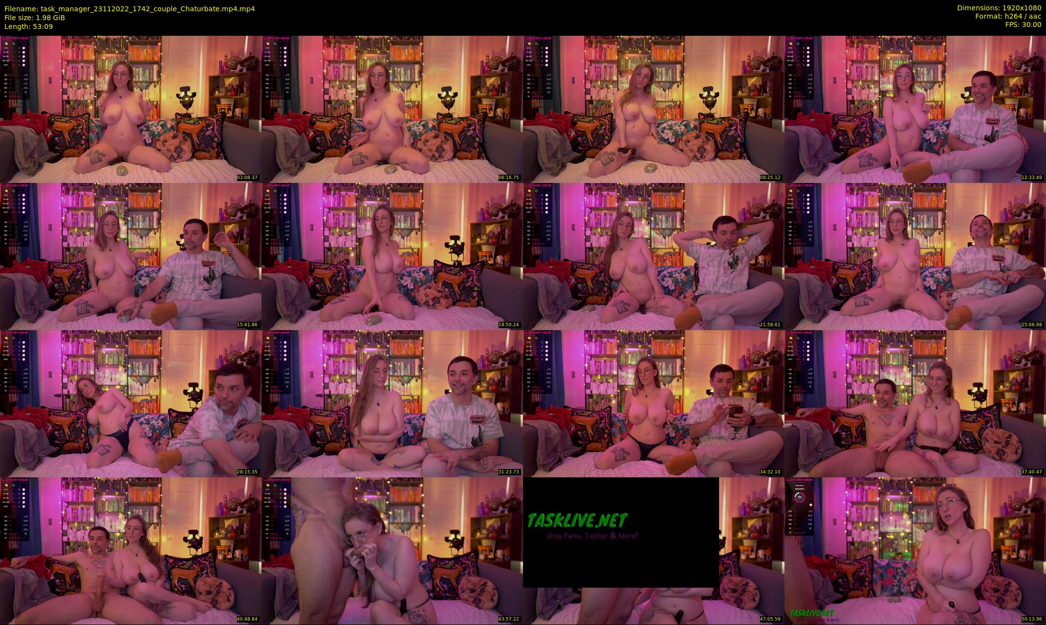 task_manager — 54 minute Chaturbate couple cam show recording, 1080p, Nov 23, 2022